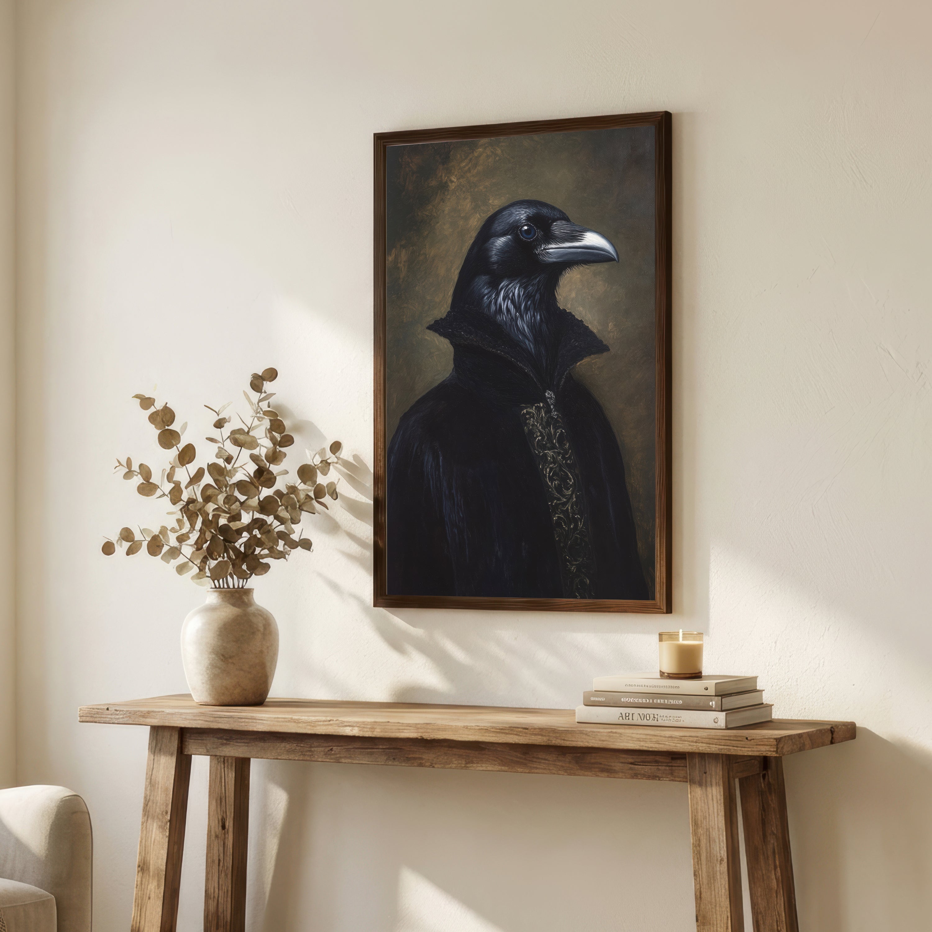 Raven Dark Academia Art Print