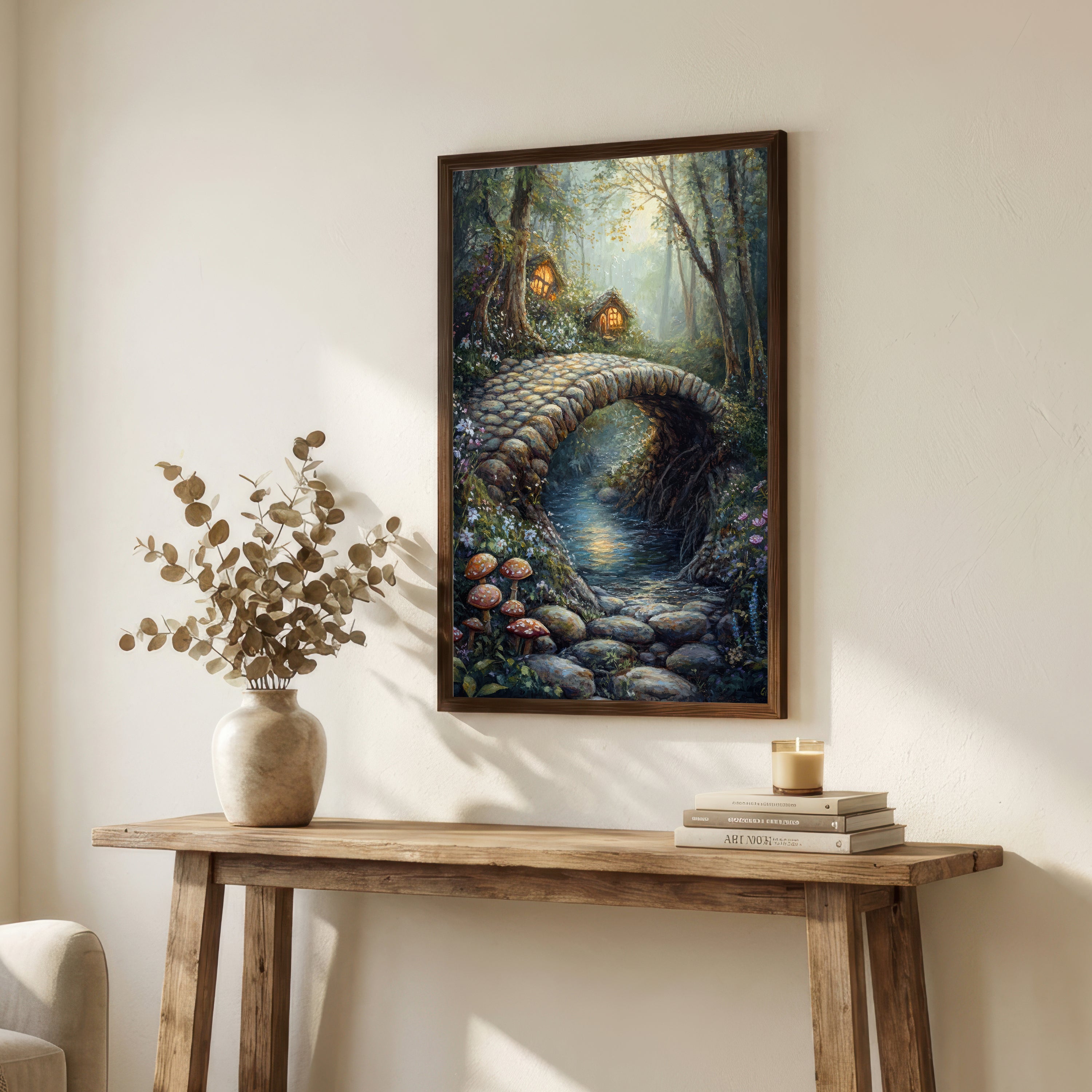 Enchanted Forest Bridge Art Print