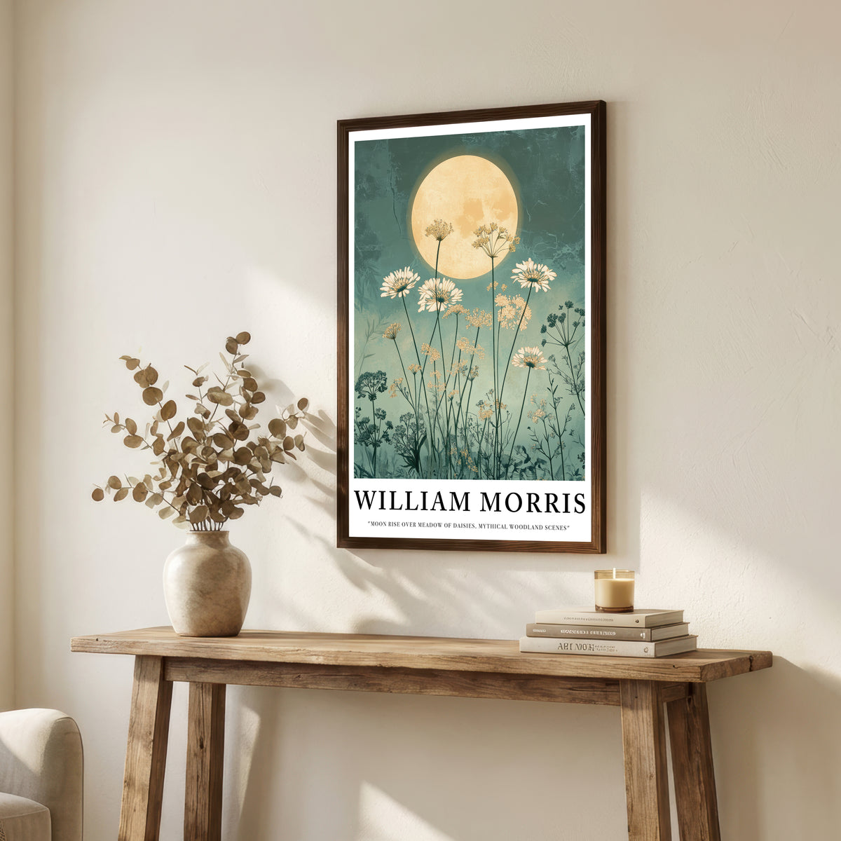 William Morris Inspired Moonlit Meadow Art Print