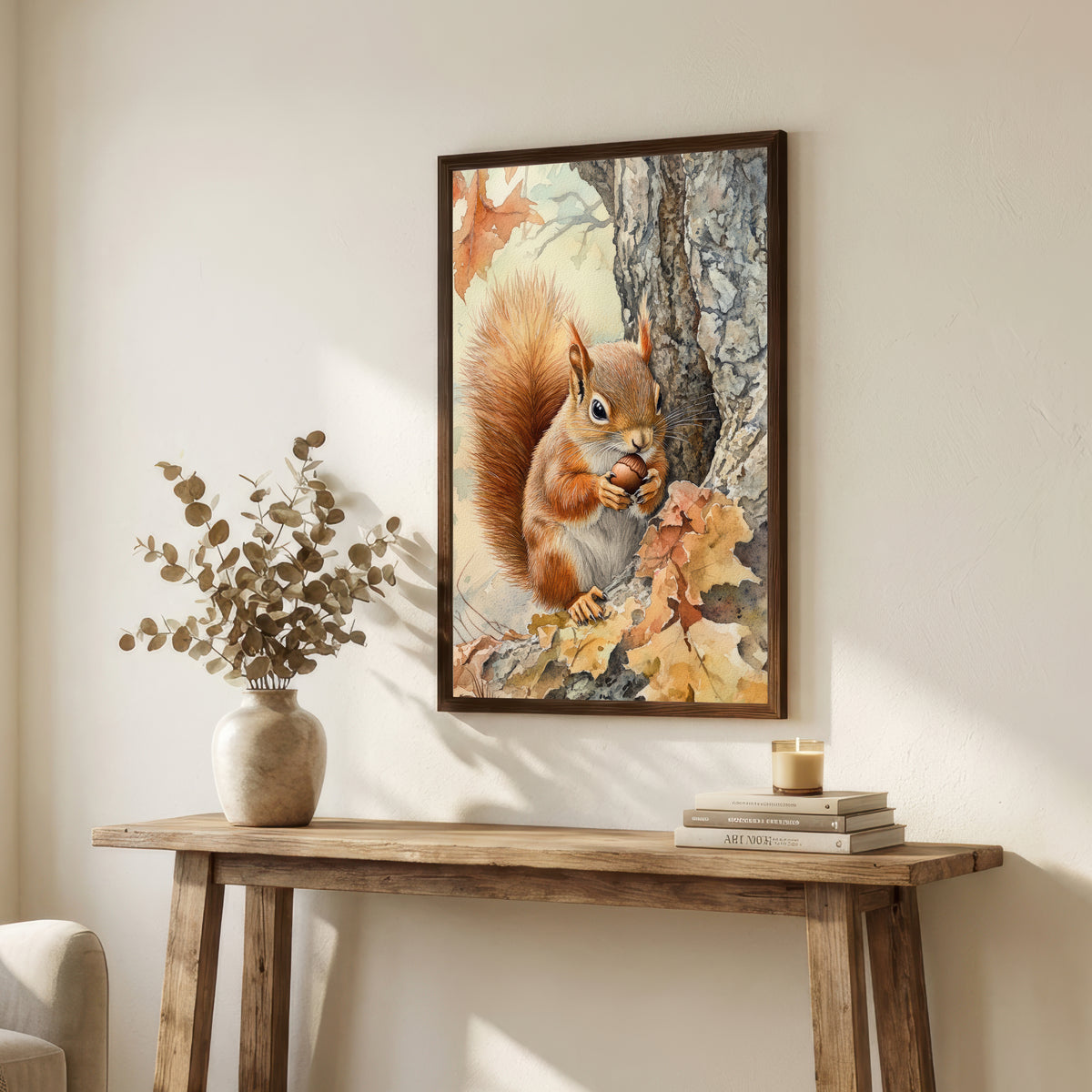 Red Squirrel Watercolour Art Print