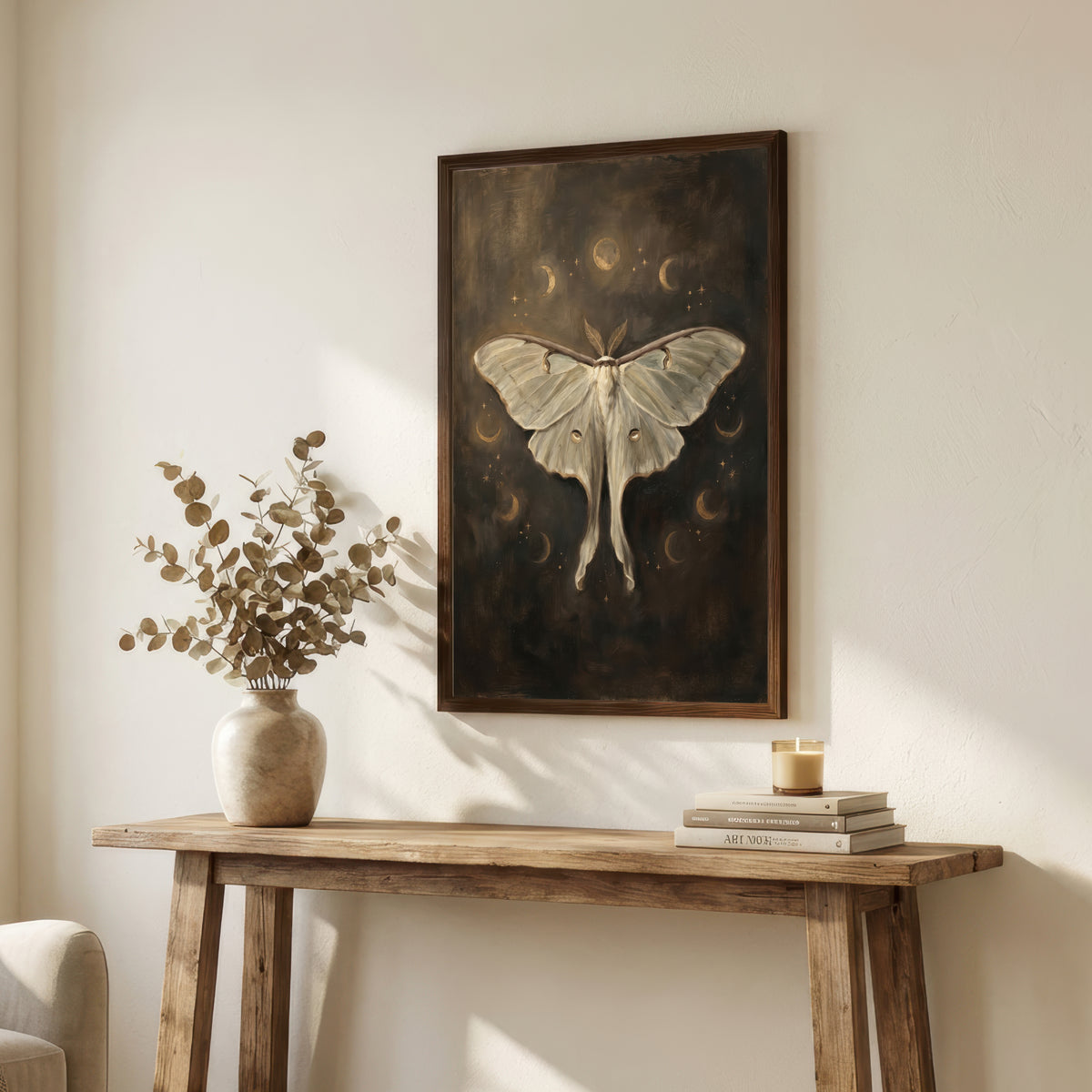 Celestial Moth Dark Academia Art Print