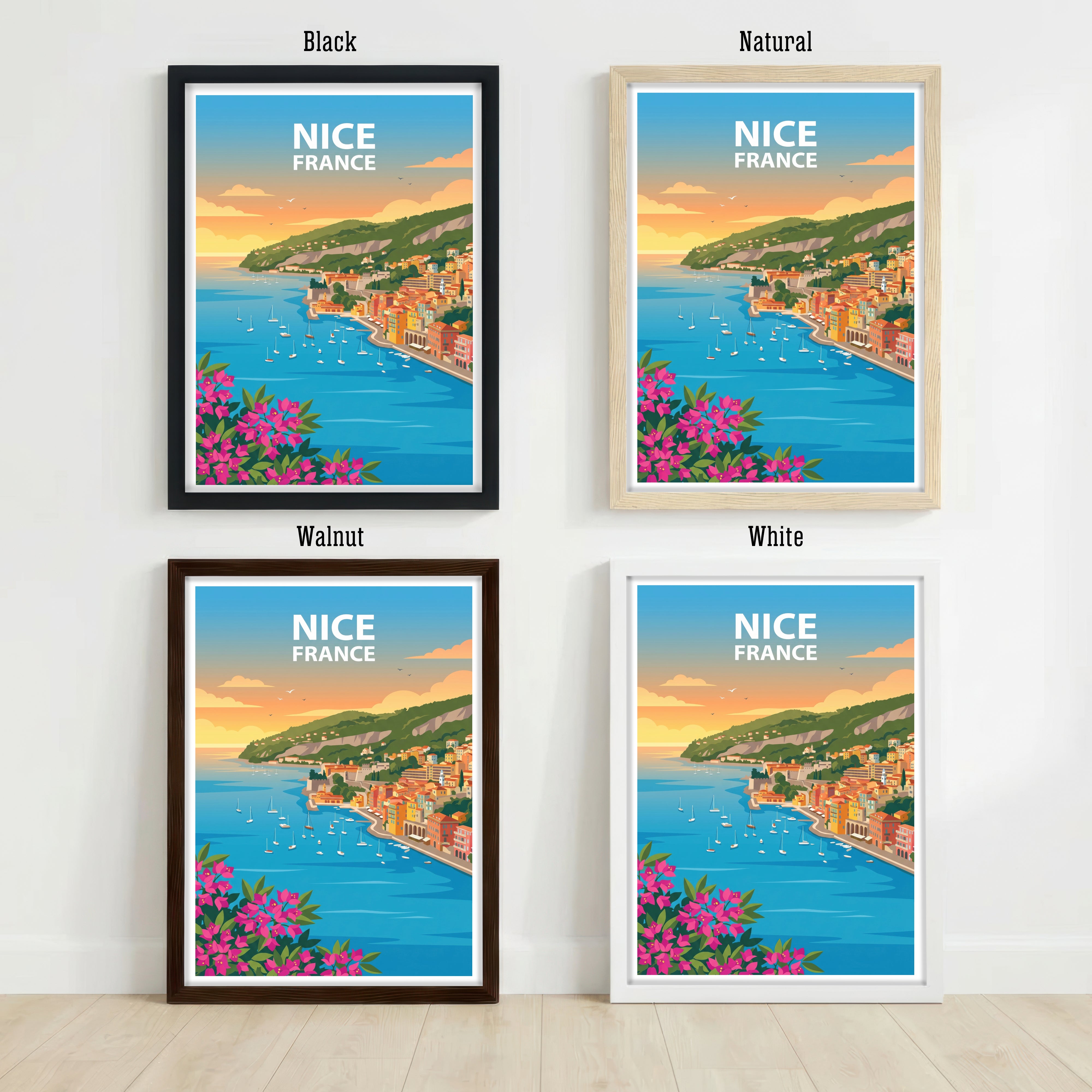 Nice France Travel Poster