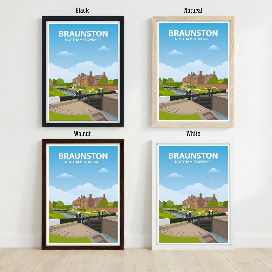 Braunston Northamptonshire Canal Village Print – England Travel Wall Art