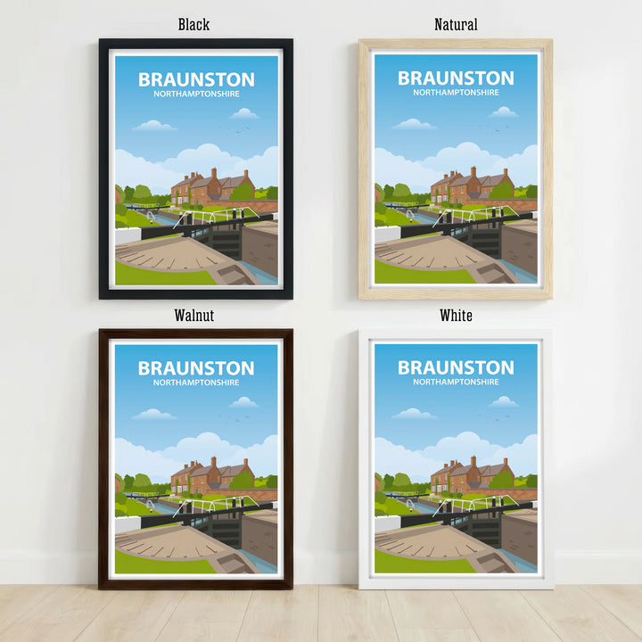 Braunston Northamptonshire Canal Village Print – England Travel Wall Art