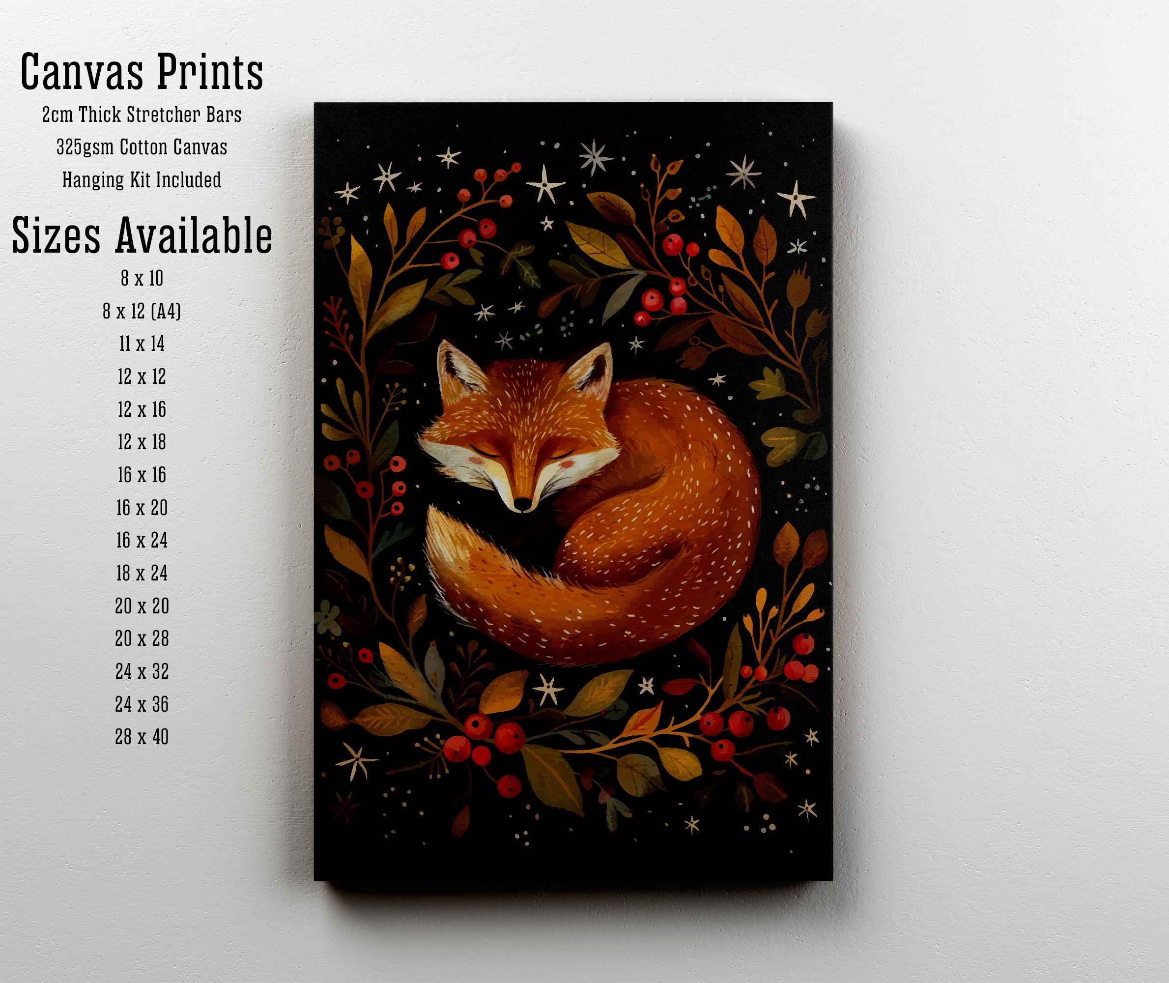 Sleeping Fox Woodland Art Print