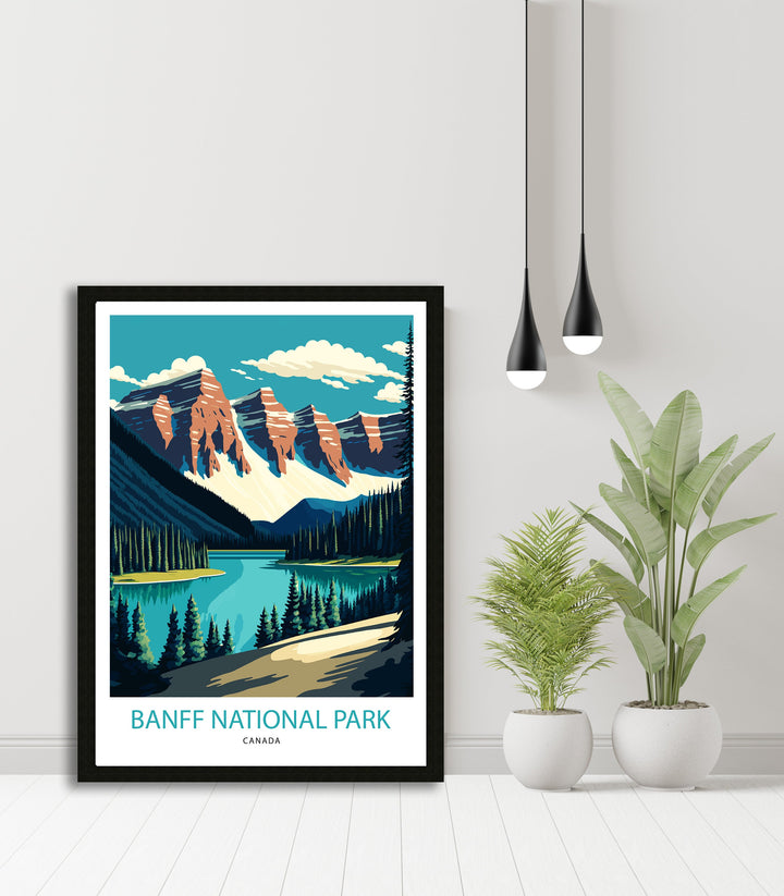 Banff National Park Canada Travel Poster, Art Poster, Wall Art, Art Poster