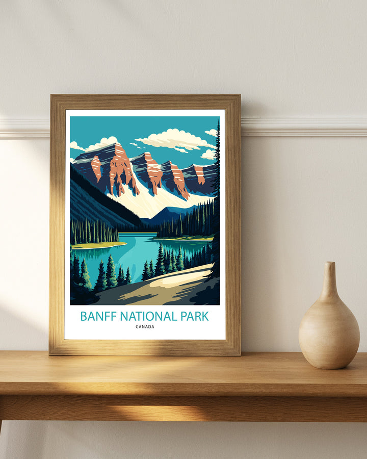 Banff National Park Canada Travel Poster, Art Poster, Wall Art, Art Poster