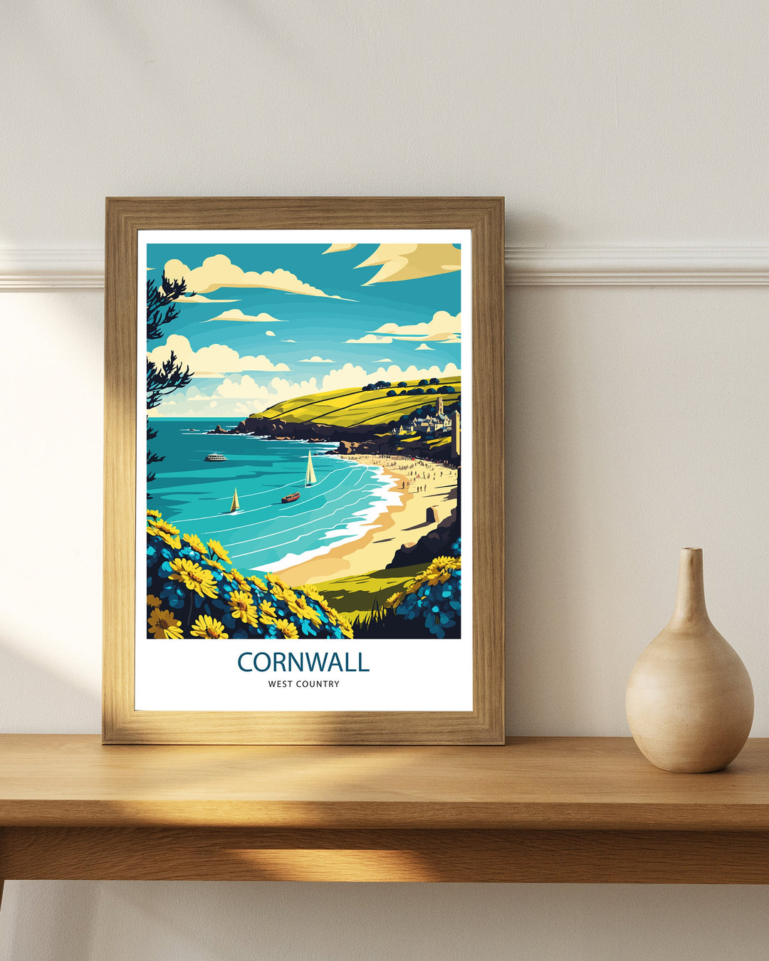 Cornwall Travel Poster, Art Poster , Wall Art, Art Poster