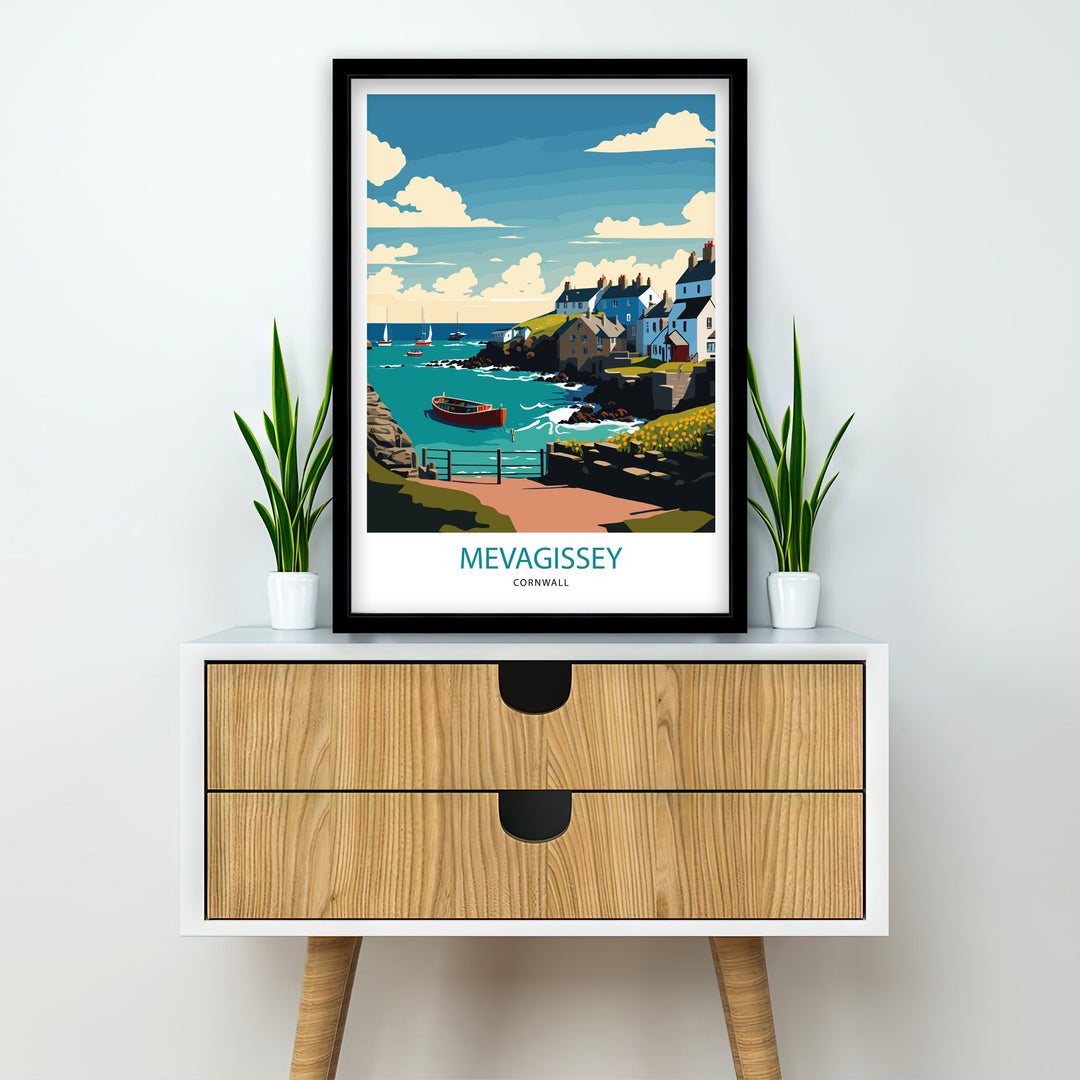 Mevagissey Cornwall Art Poster