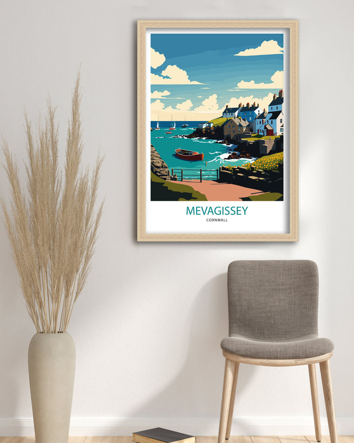 Mevagissey Cornwall Art Poster