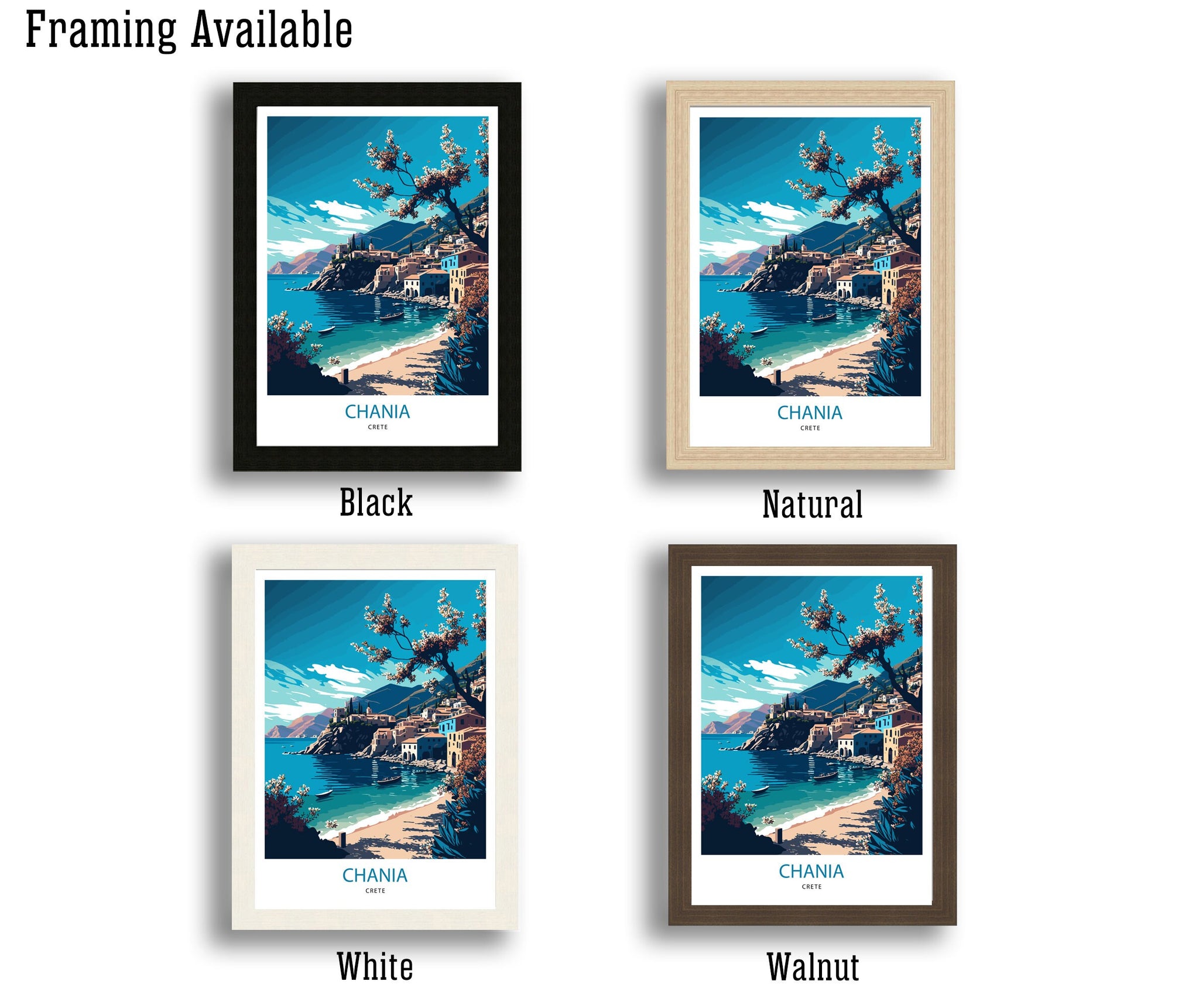 Crete Travel Art Print | Coastal Greece Poster