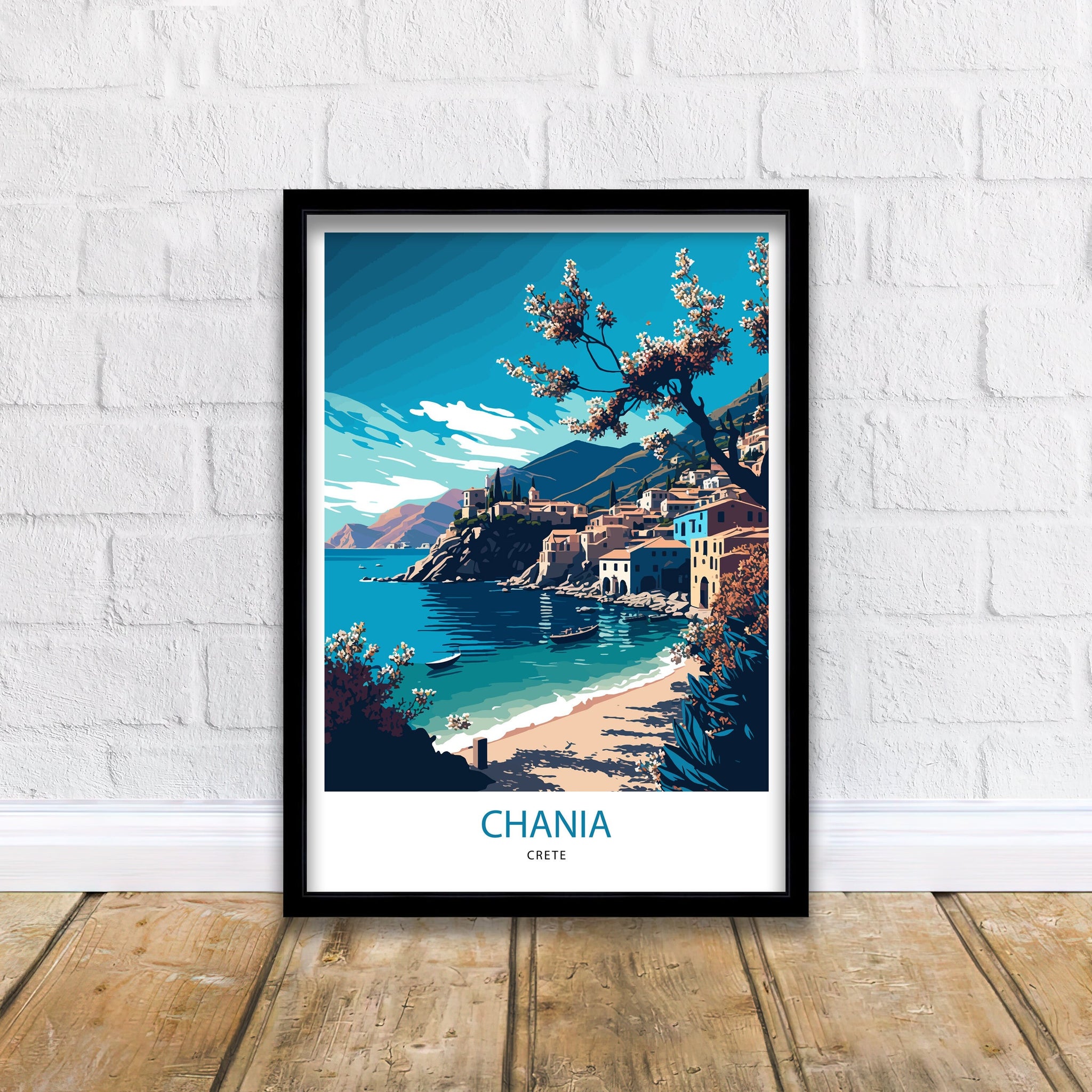 Crete Travel Art Print | Coastal Greece Poster