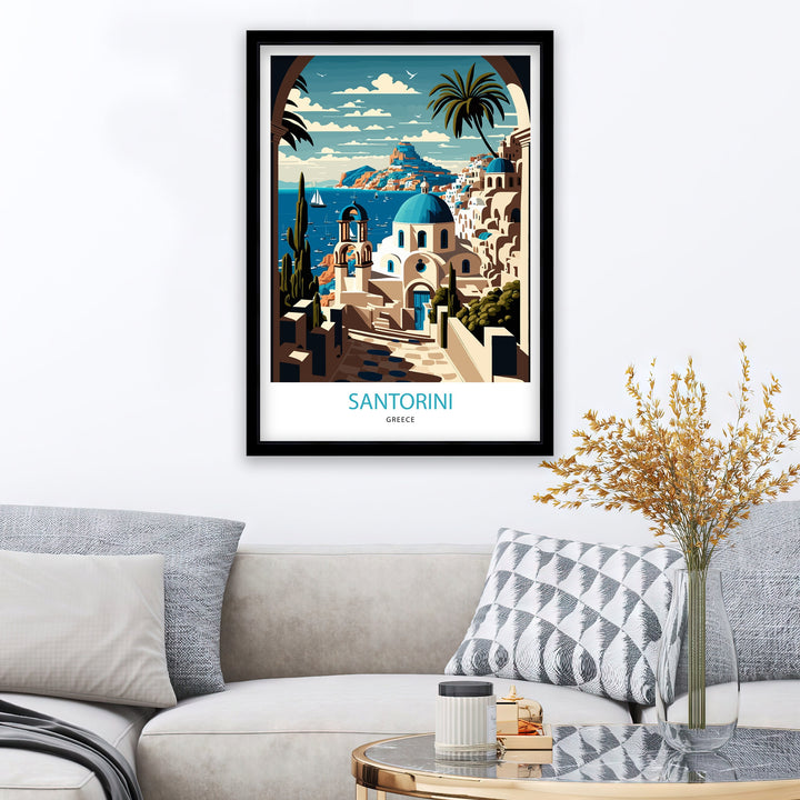 Santorini Art Poster