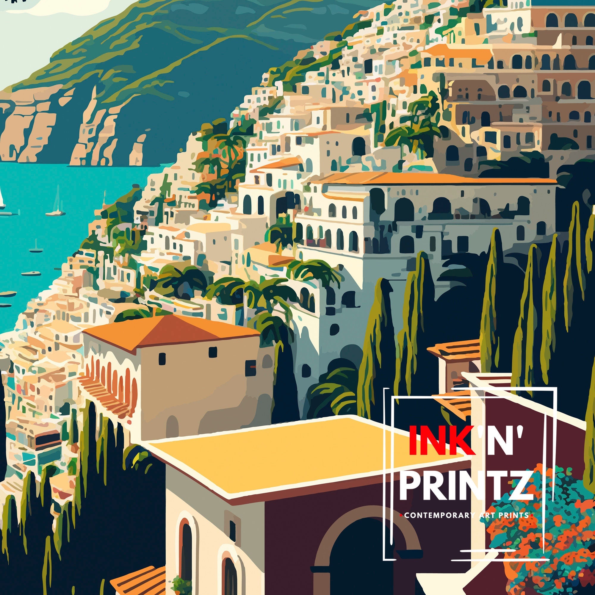 Positano Art Poster