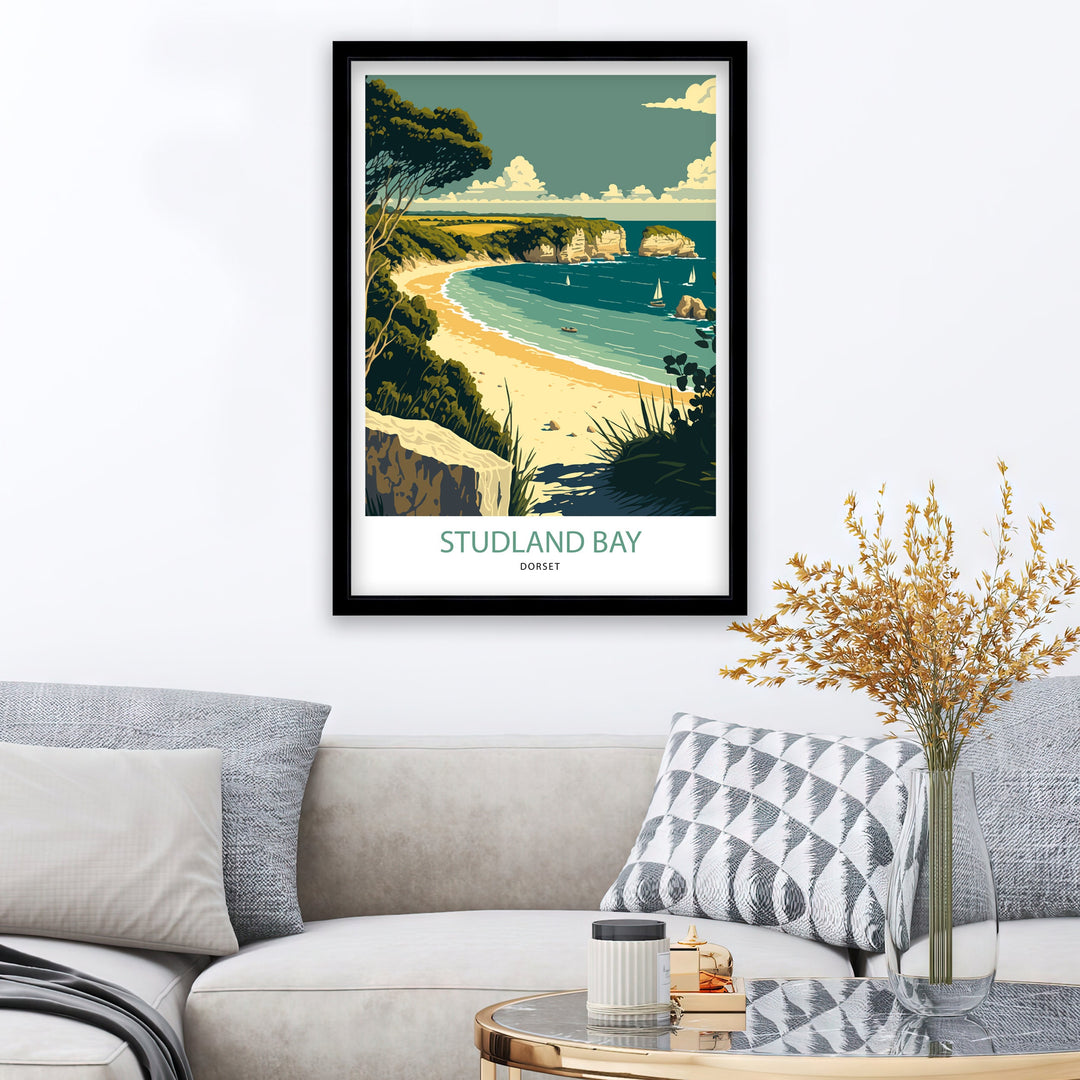 Studland Bay Travel Poster