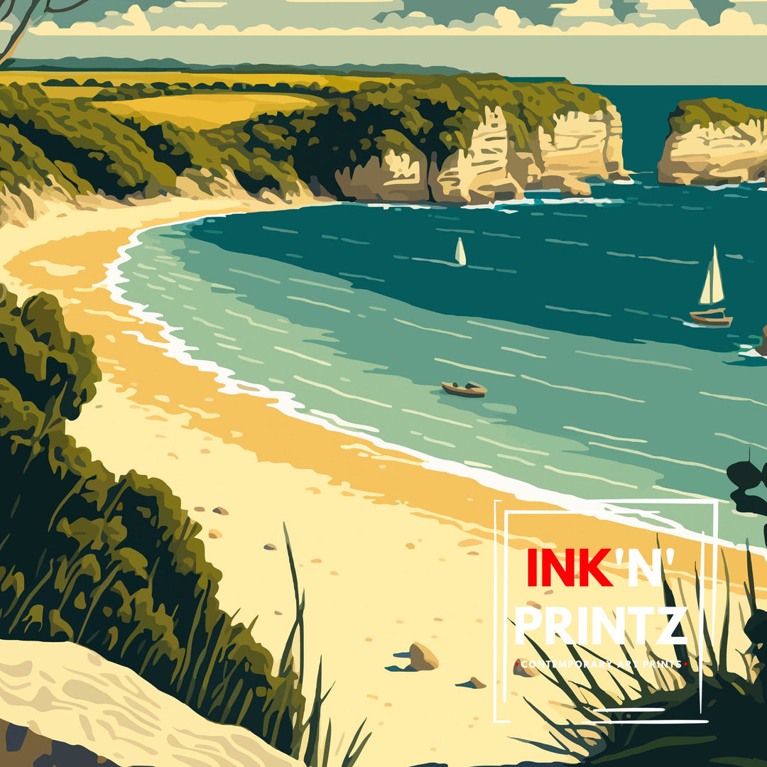 Studland Bay Travel Poster