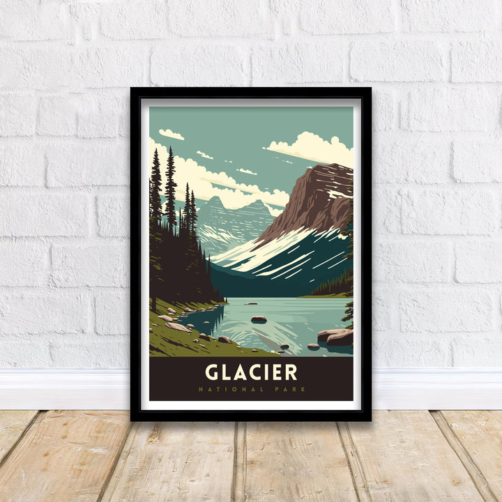 Glacier National Park Travel Poster