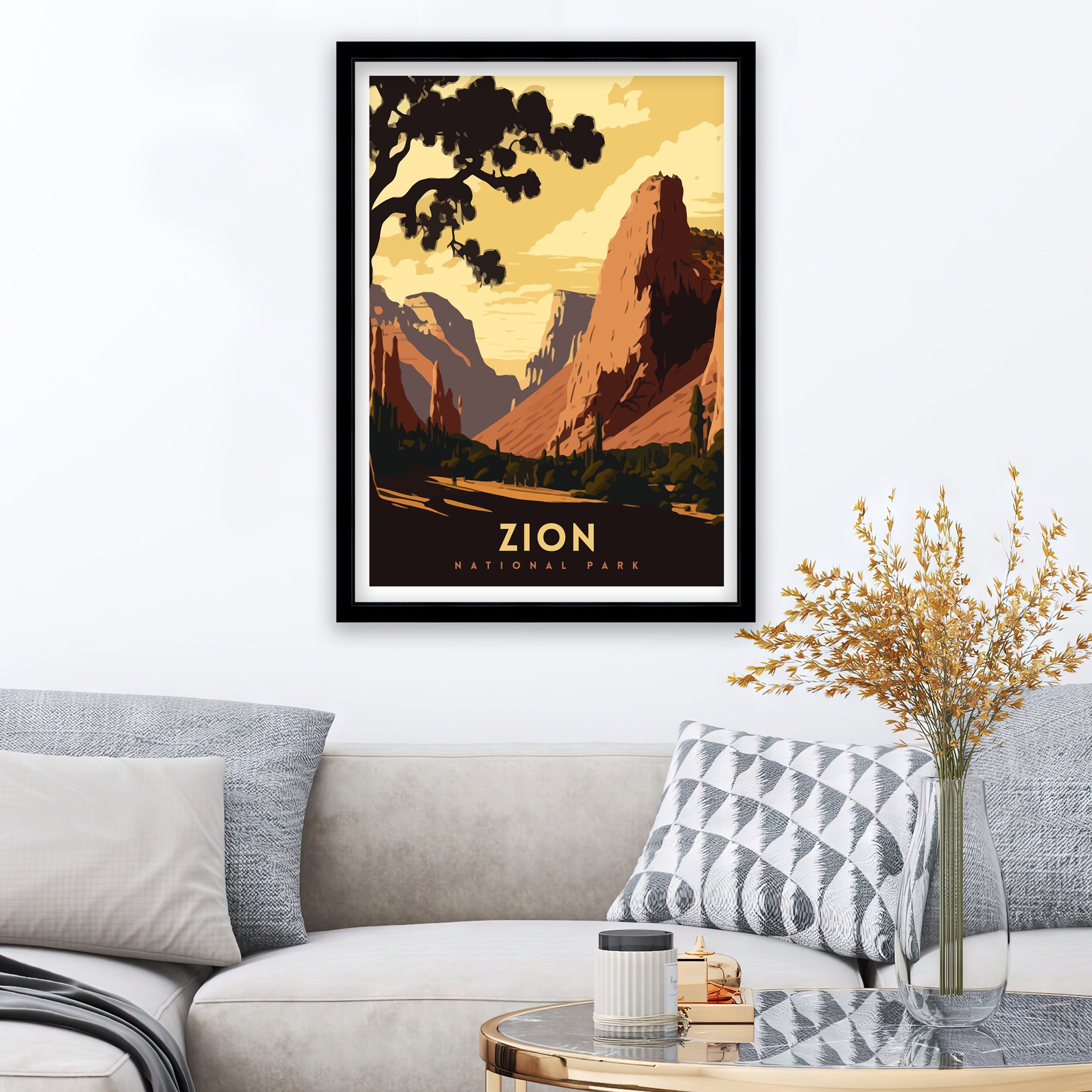 Zion National Park Art Print | Adventure Travel Poster