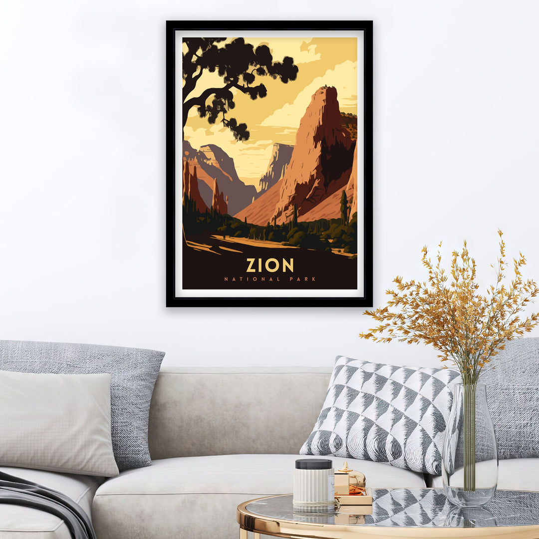 Zion National Park Art Poster