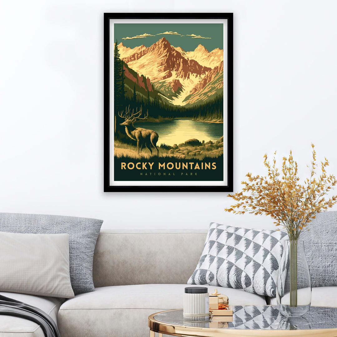 Rocky Mountains Travel Poster