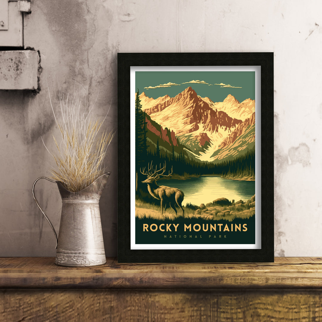 Rocky Mountains Travel Poster