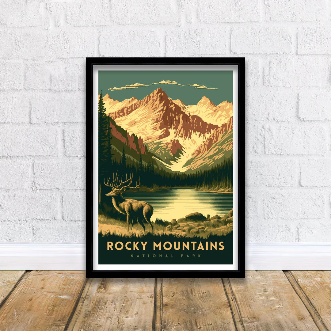 Rocky Mountains Travel Poster