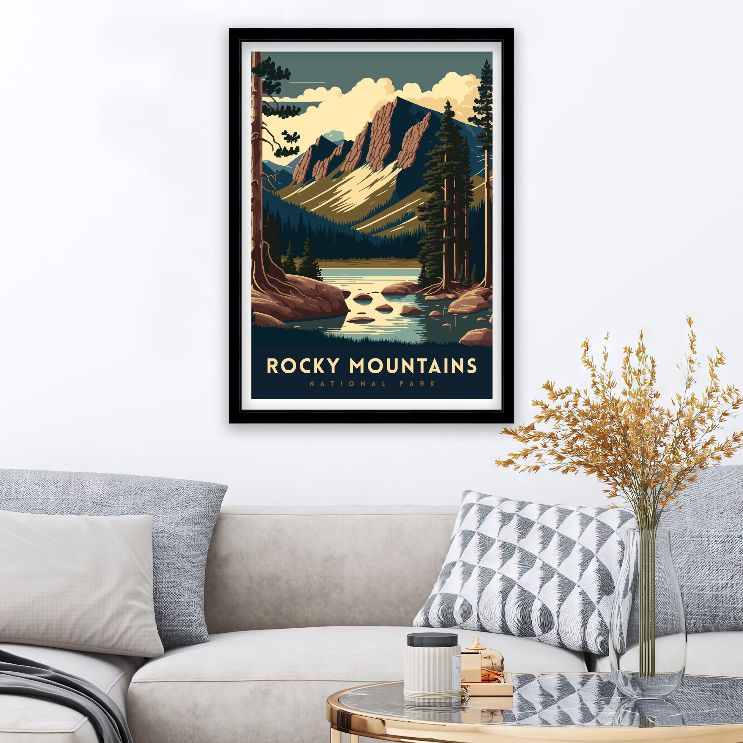 Rocky Mountain National Park Travel Poster | Colorado Wall Art