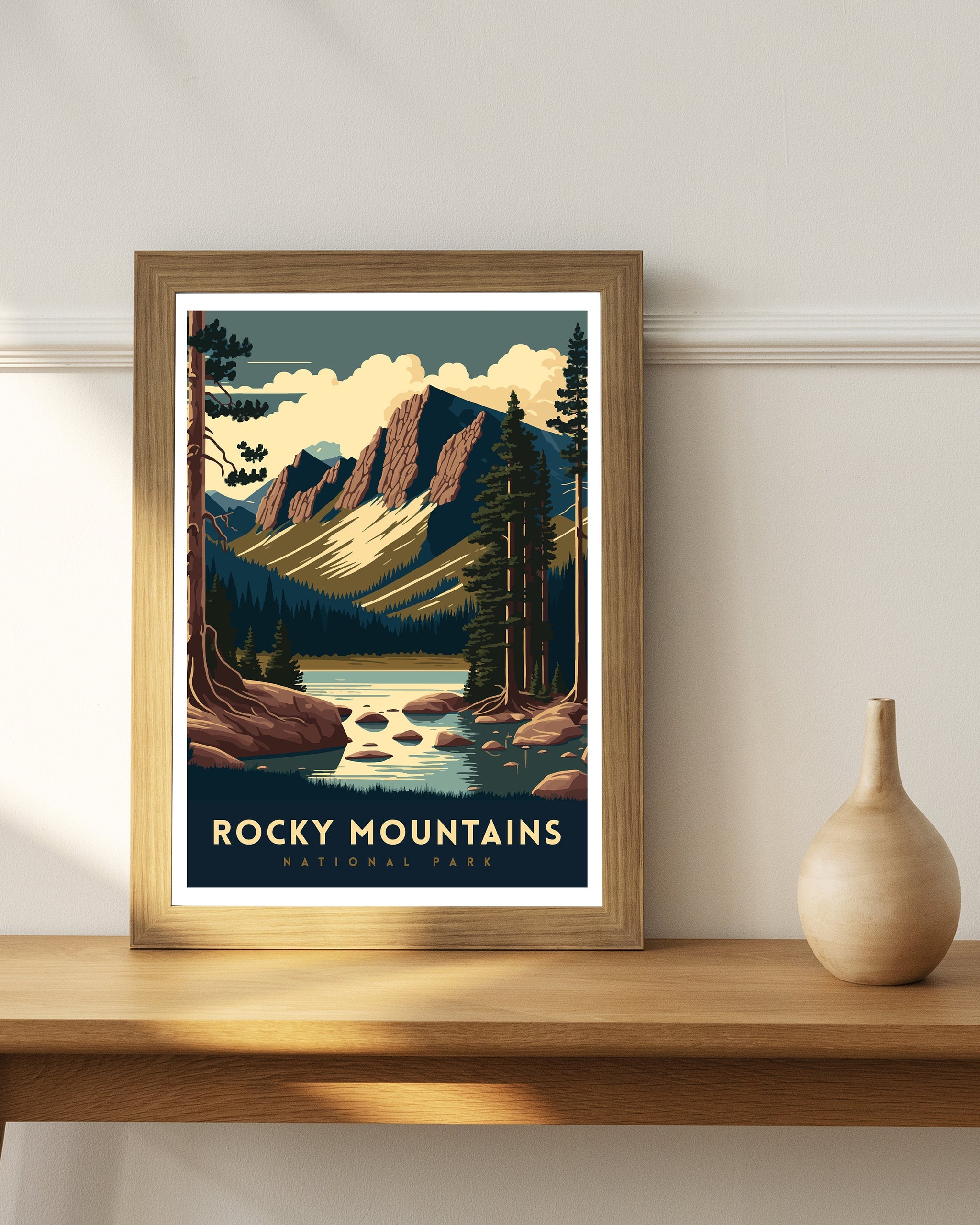 Rocky Mountain National Park Travel Poster | Colorado Wall Art