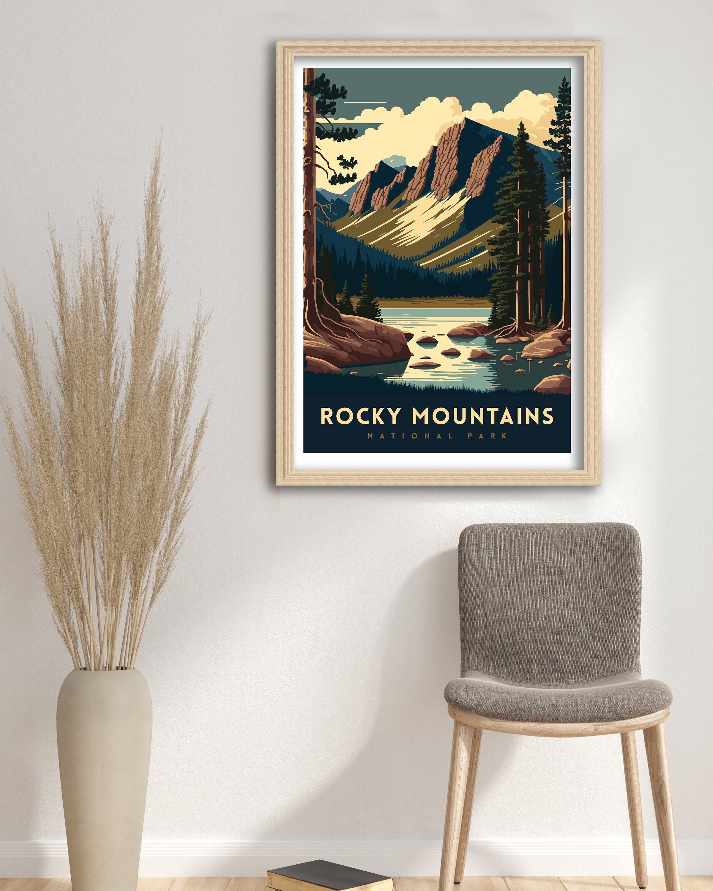 Rocky Mountain National Park Travel Poster | Colorado Wall Art