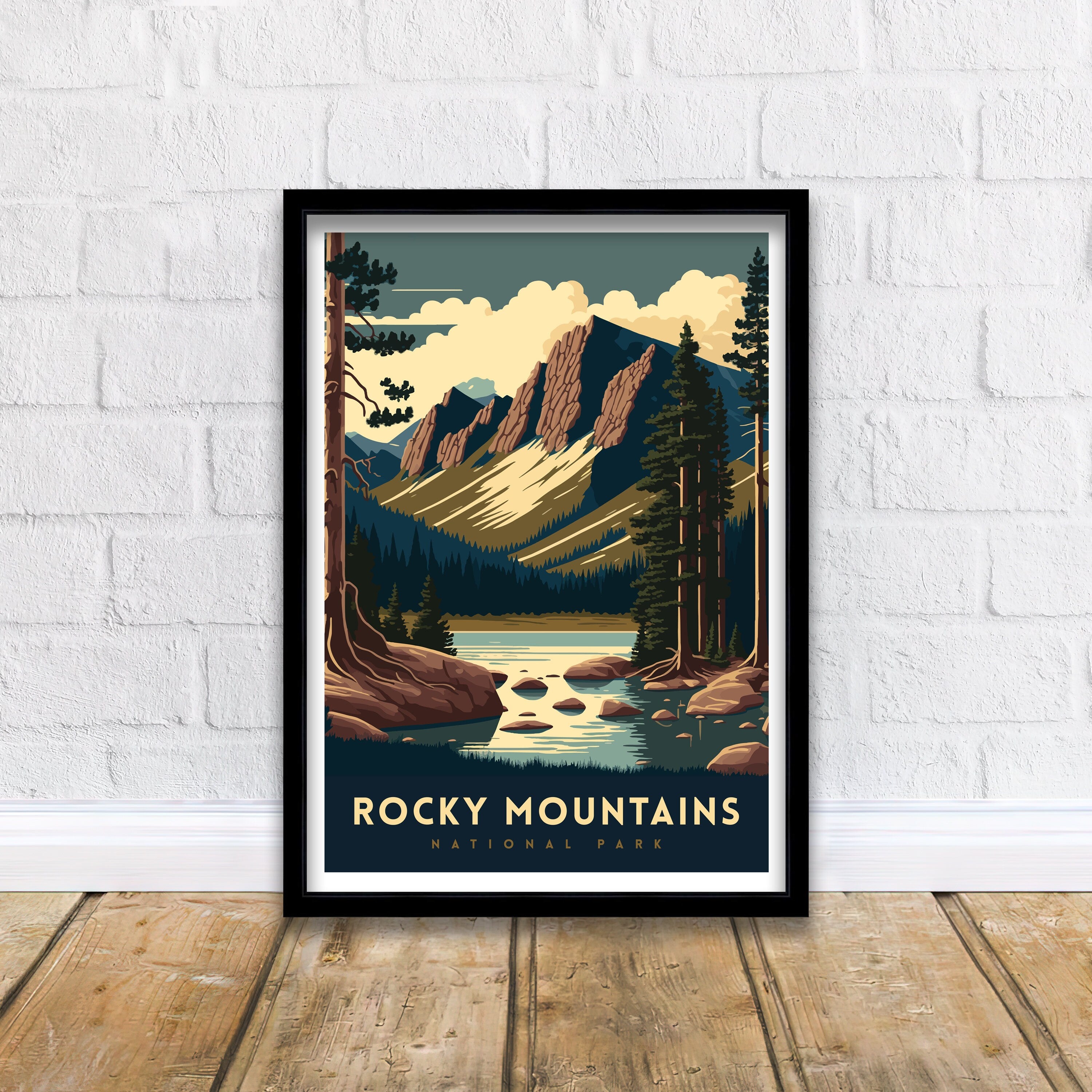 Rocky Mountain National Park Travel Poster | Colorado Wall Art