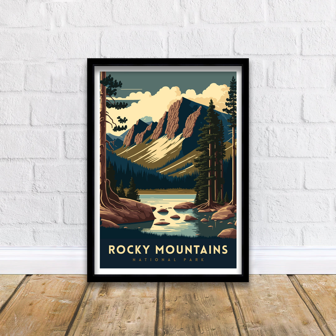 Rocky Mountains Travel Poster