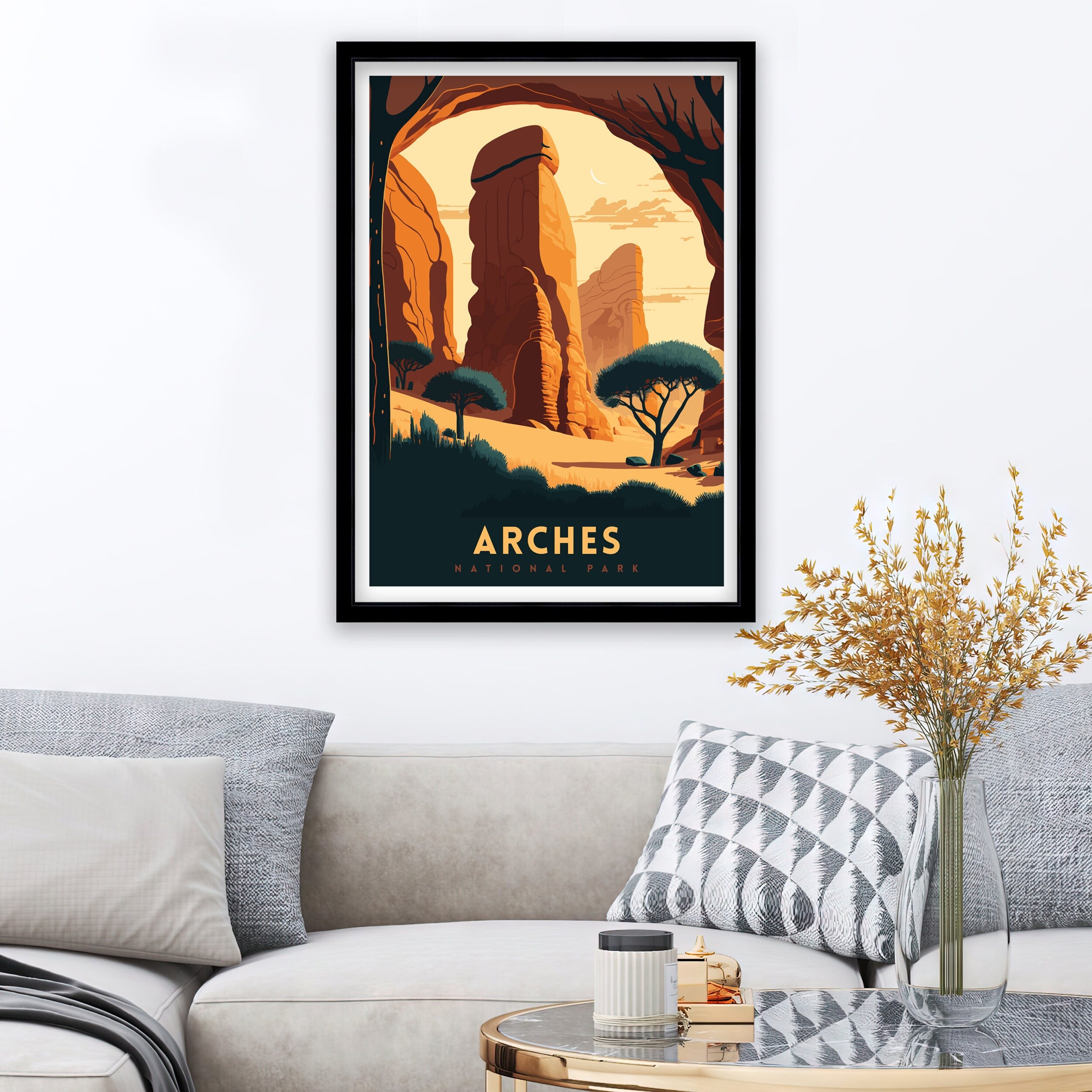 Arches National Park Art Print | Utah Travel Poster