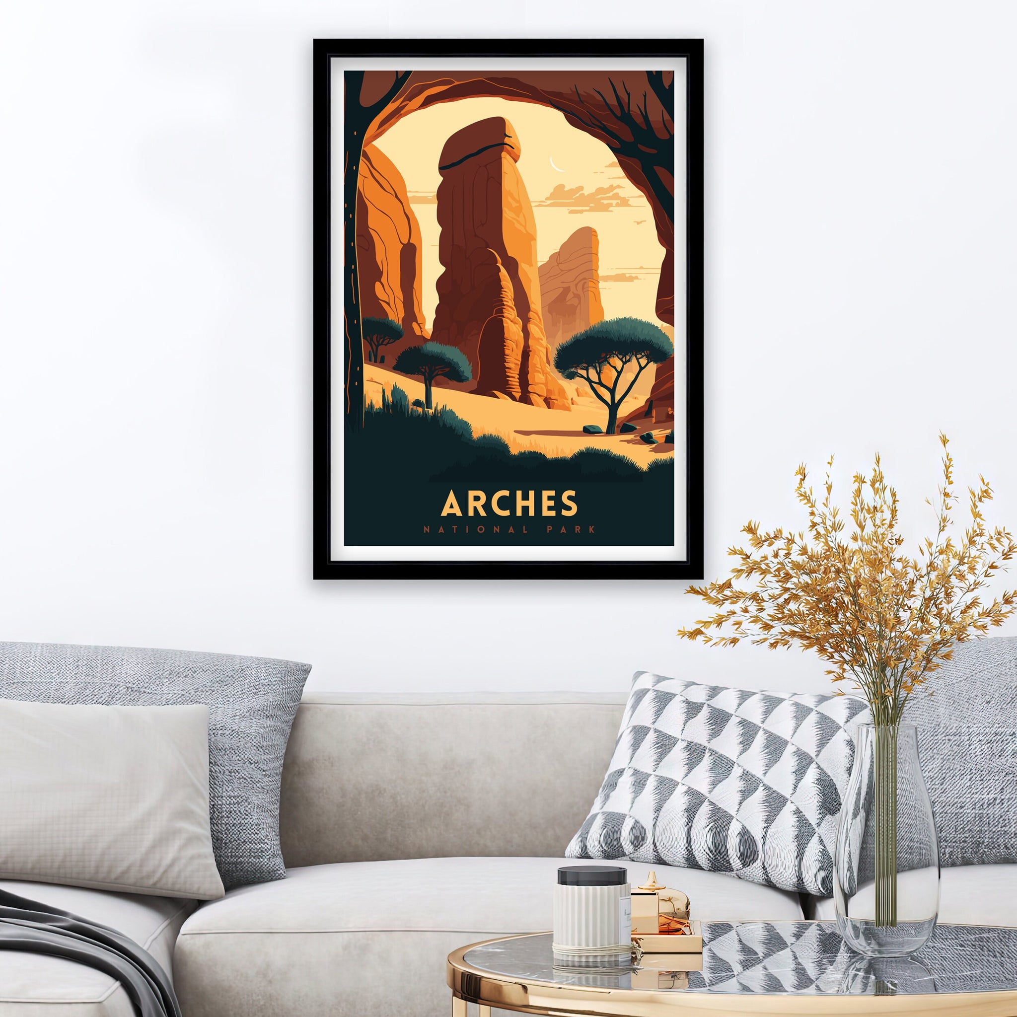Arches National Park Art Print | Utah Travel Poster