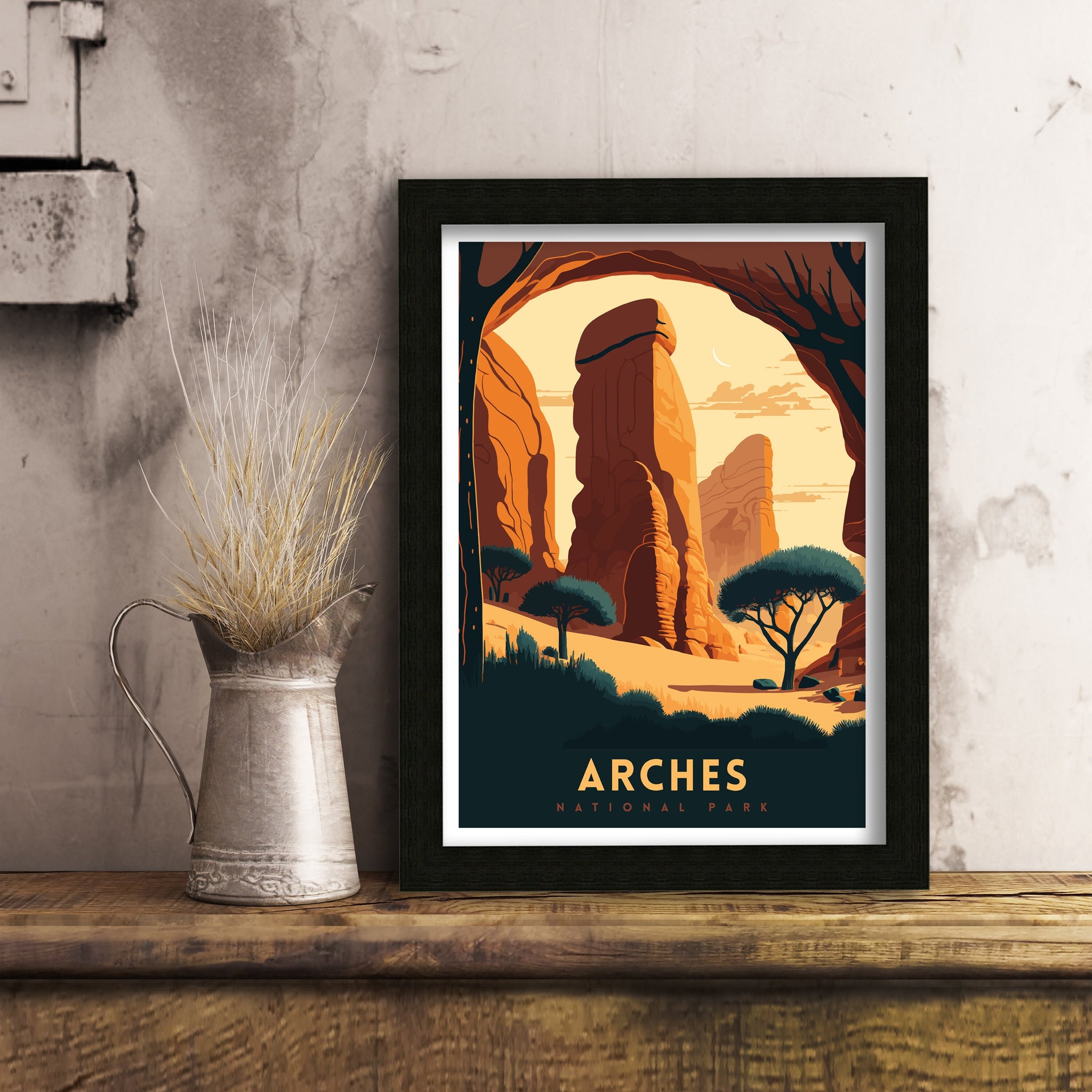 Arches National Park Art Print | Utah Travel Poster