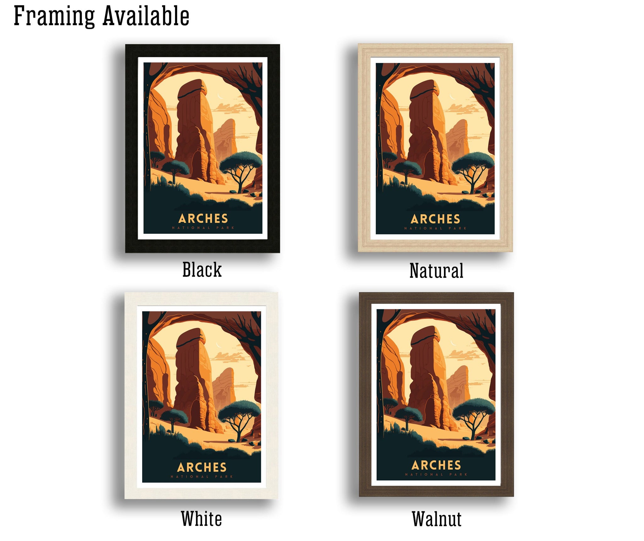 Arches National Park Art Print | Utah Travel Poster