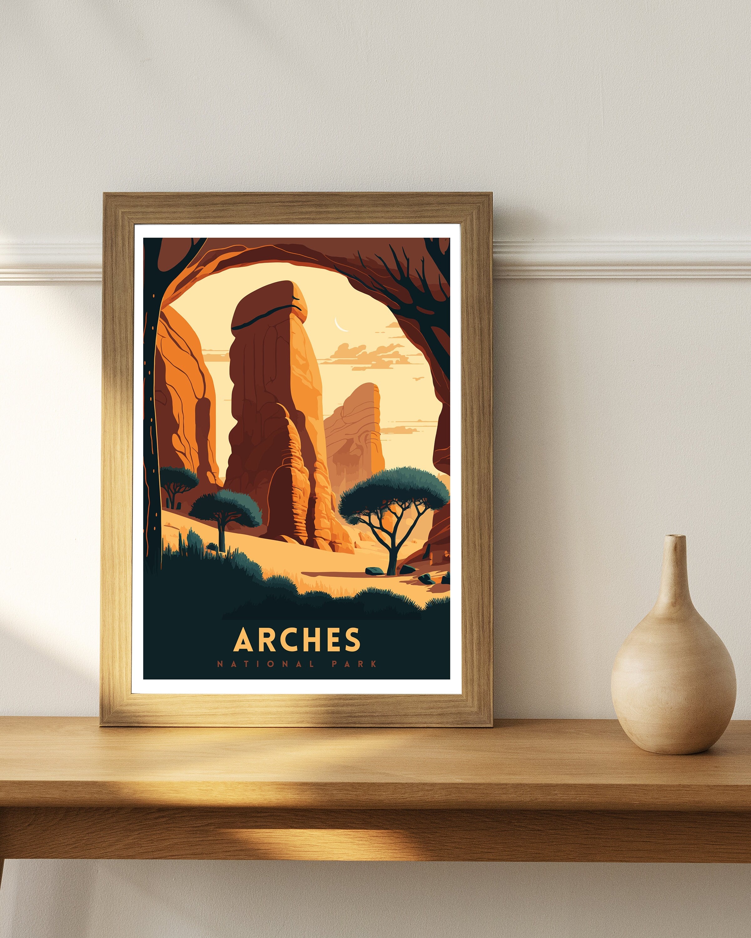 Arches National Park Art Print | Utah Travel Poster