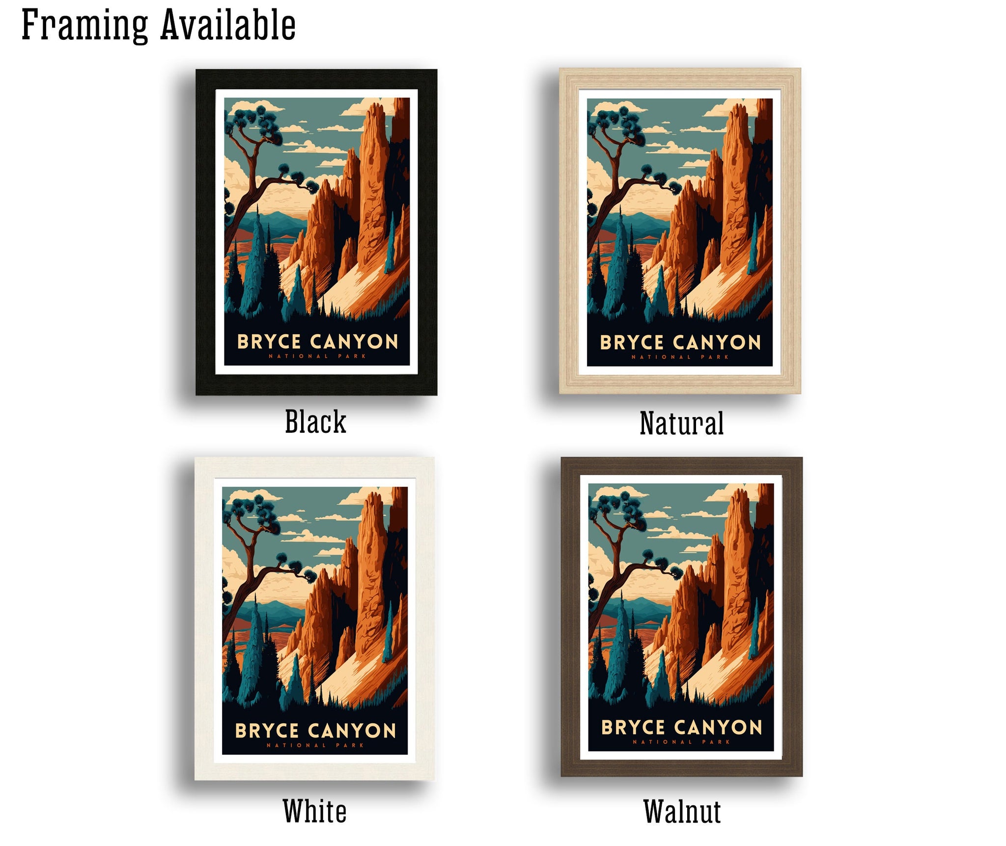 Bryce Canyon National Park Art Print | Utah Travel Poster