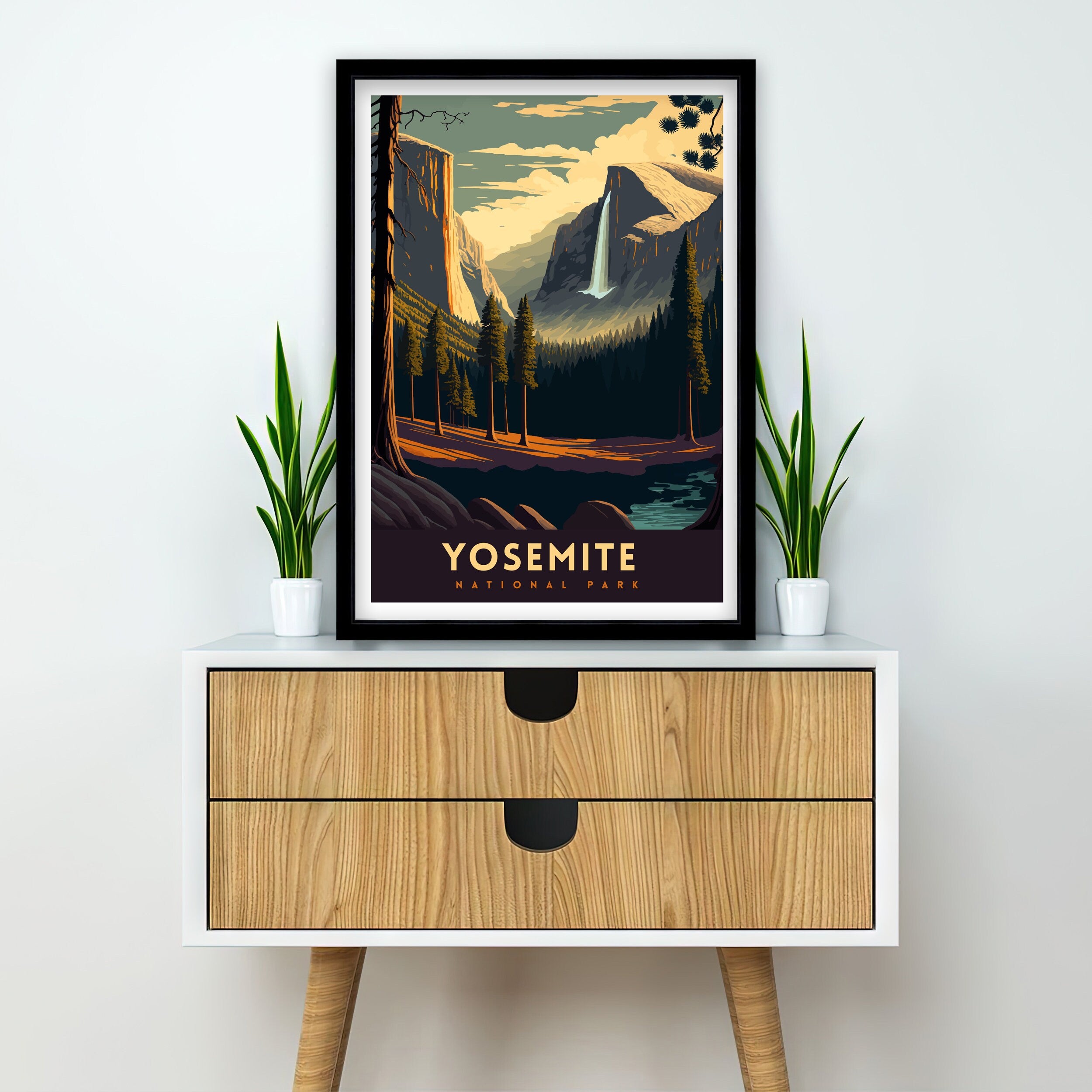 Yosemite National Park Art Print | Adventure Travel Poster