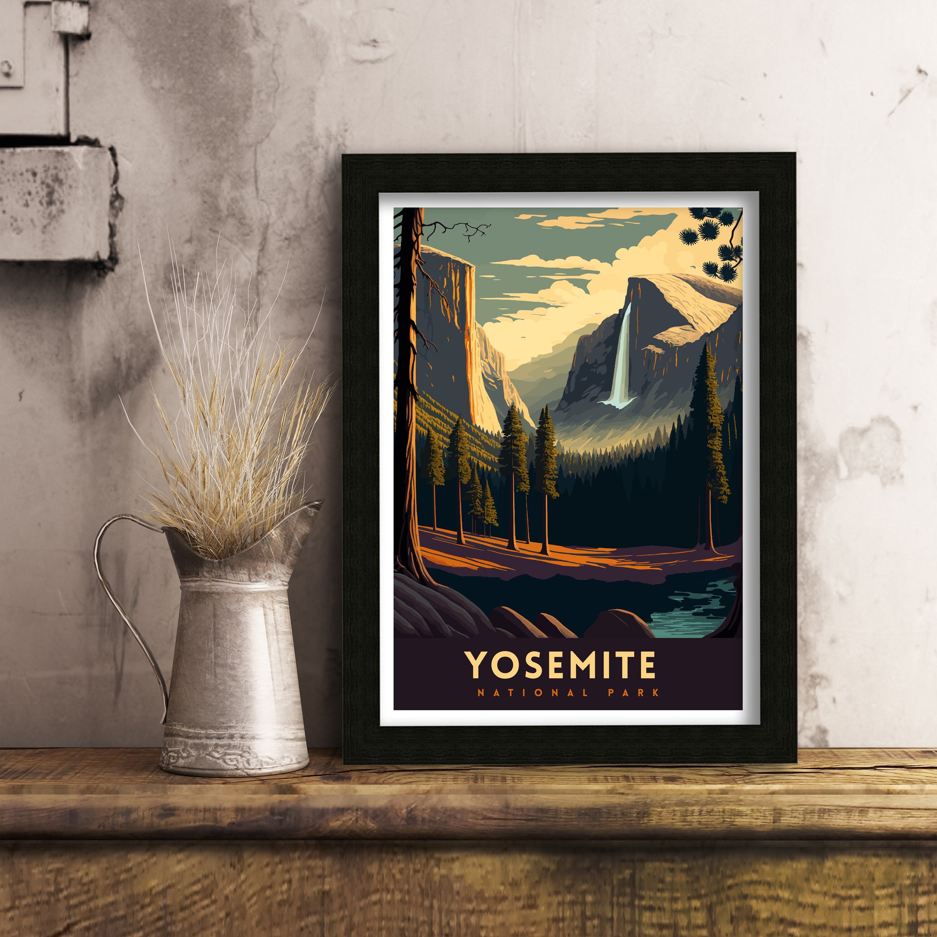 Yosemite National Park Art Print | Adventure Travel Poster