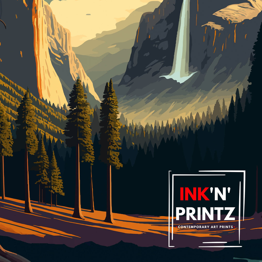 Yosemite National Park Travel Poster