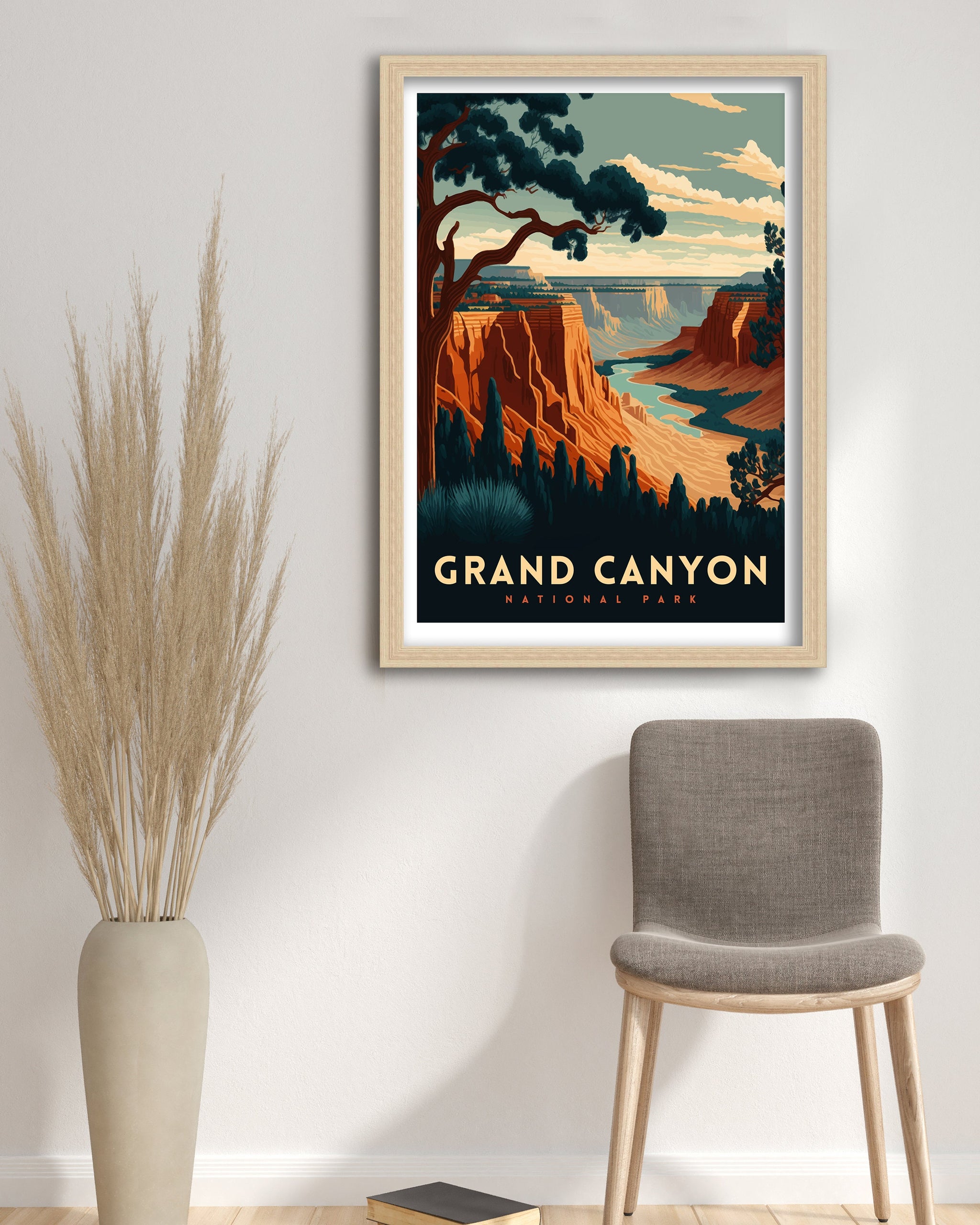 Grand Canyon Travel Poster | Arizona National Park Wall Art