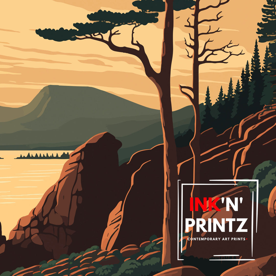 Acadia National Park Travel Poster