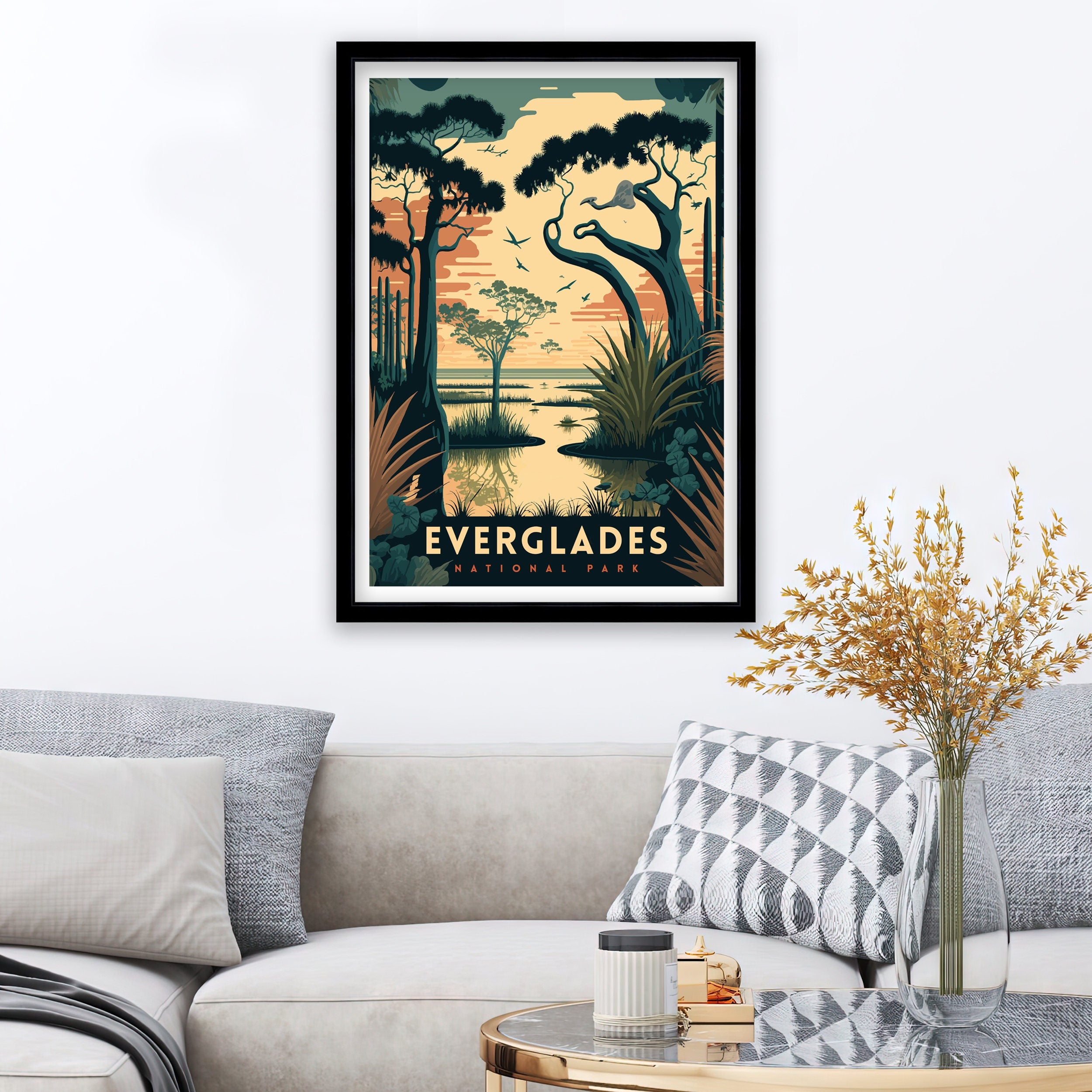 Everglades National Park Travel Poster | Cypress Swamp Art Print