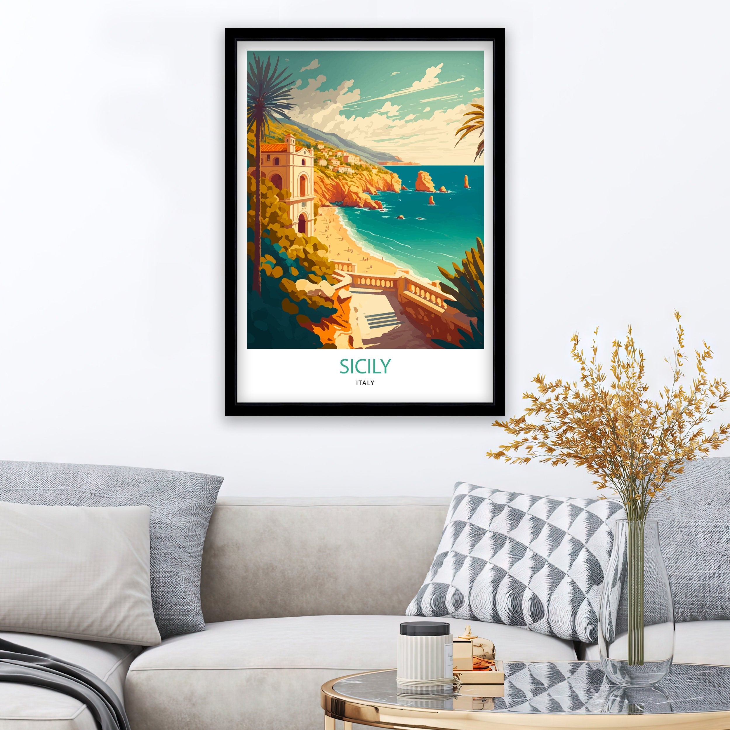 Sicily Travel Poster
