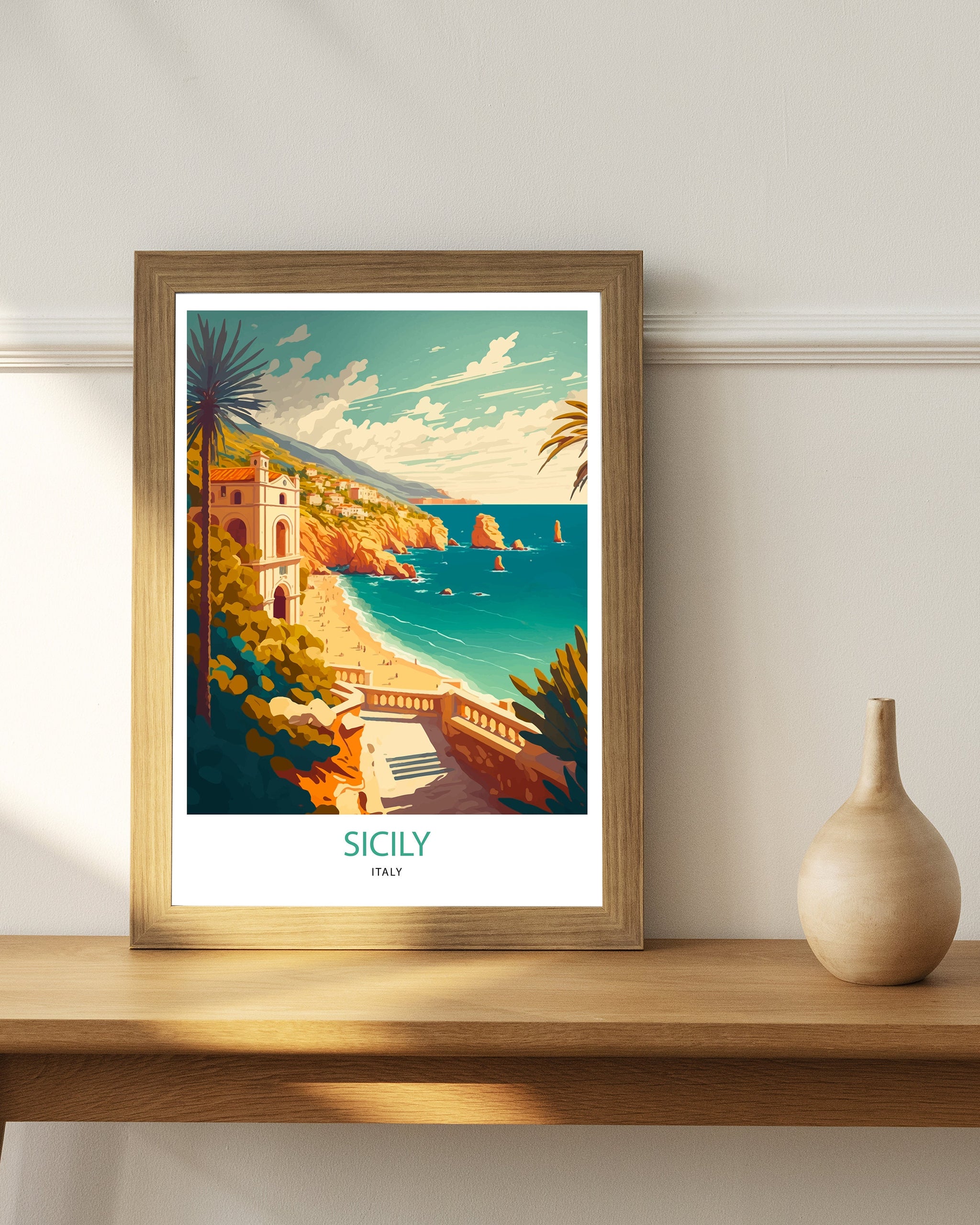 Sicily Travel Poster