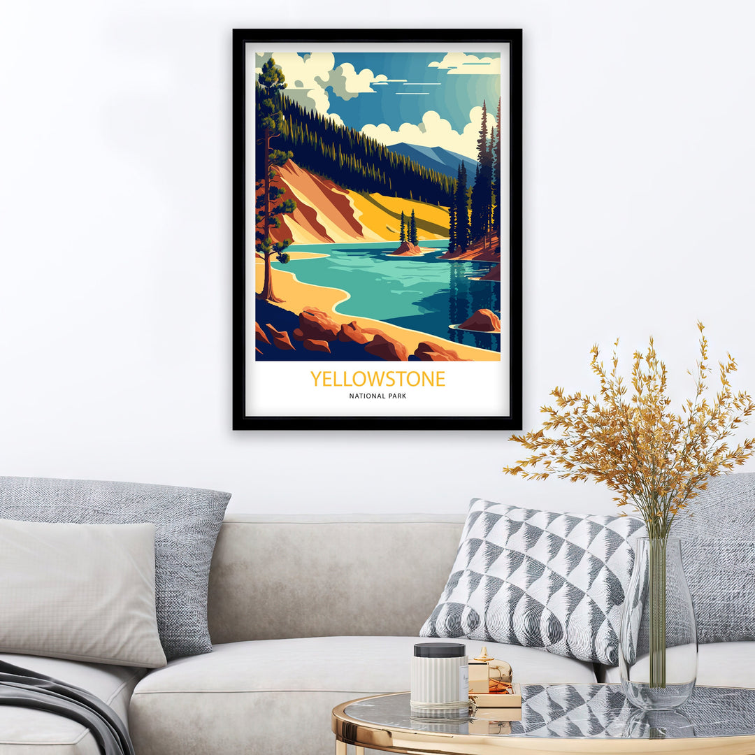 Yellowstone National Park Travel Poster