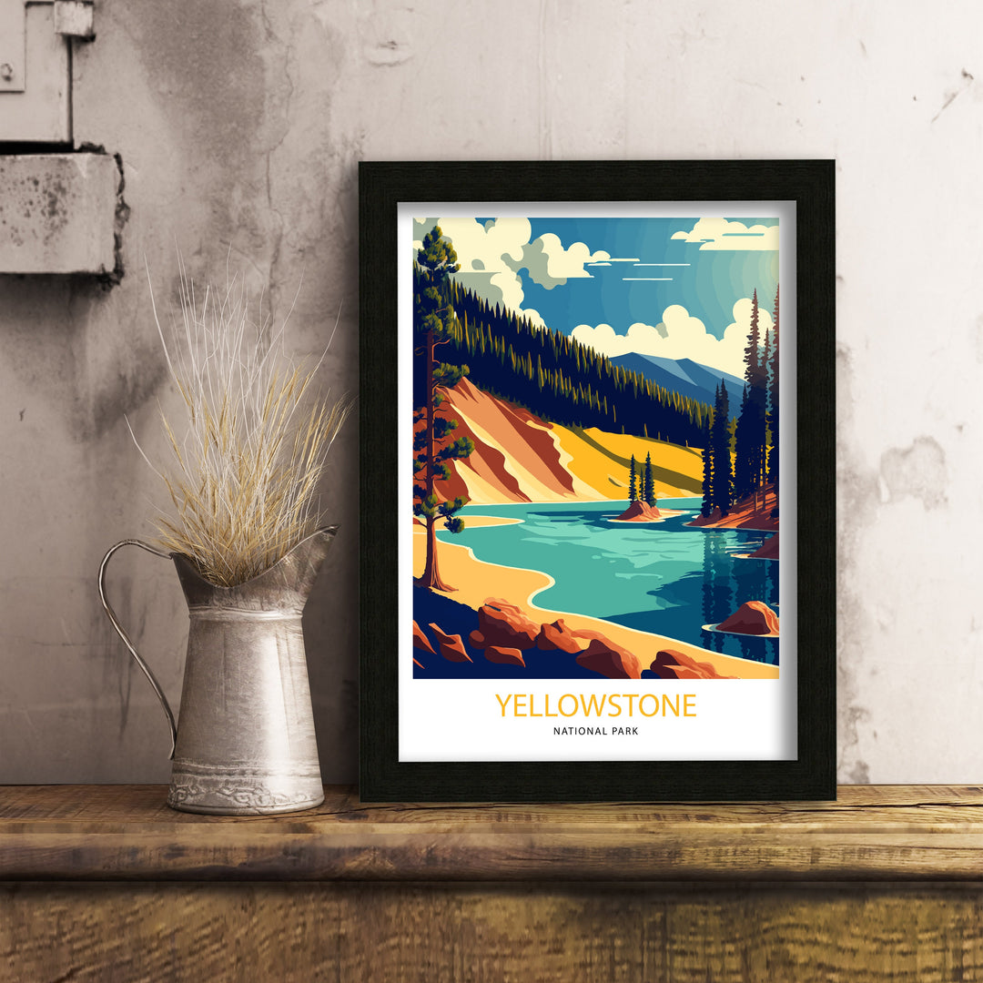 Yellowstone National Park Travel Poster