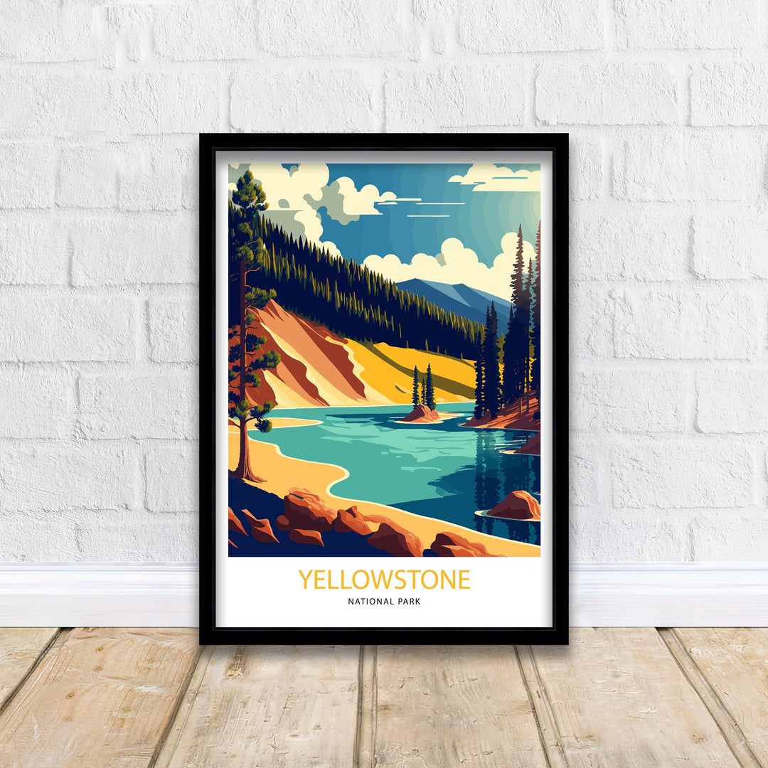 Yellowstone National Park Travel Poster