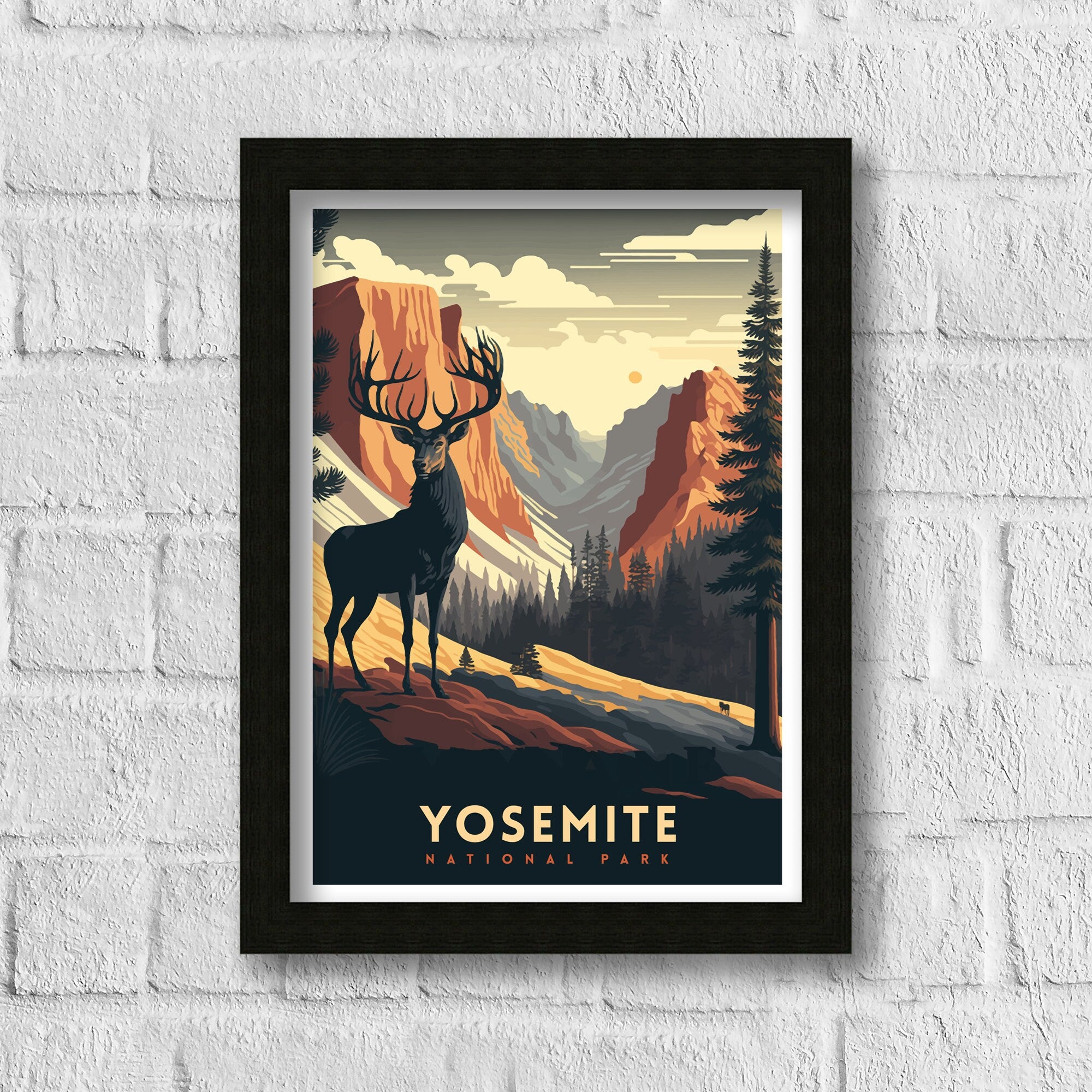 Yosemite National Park Art Print | Adventure Travel Poster