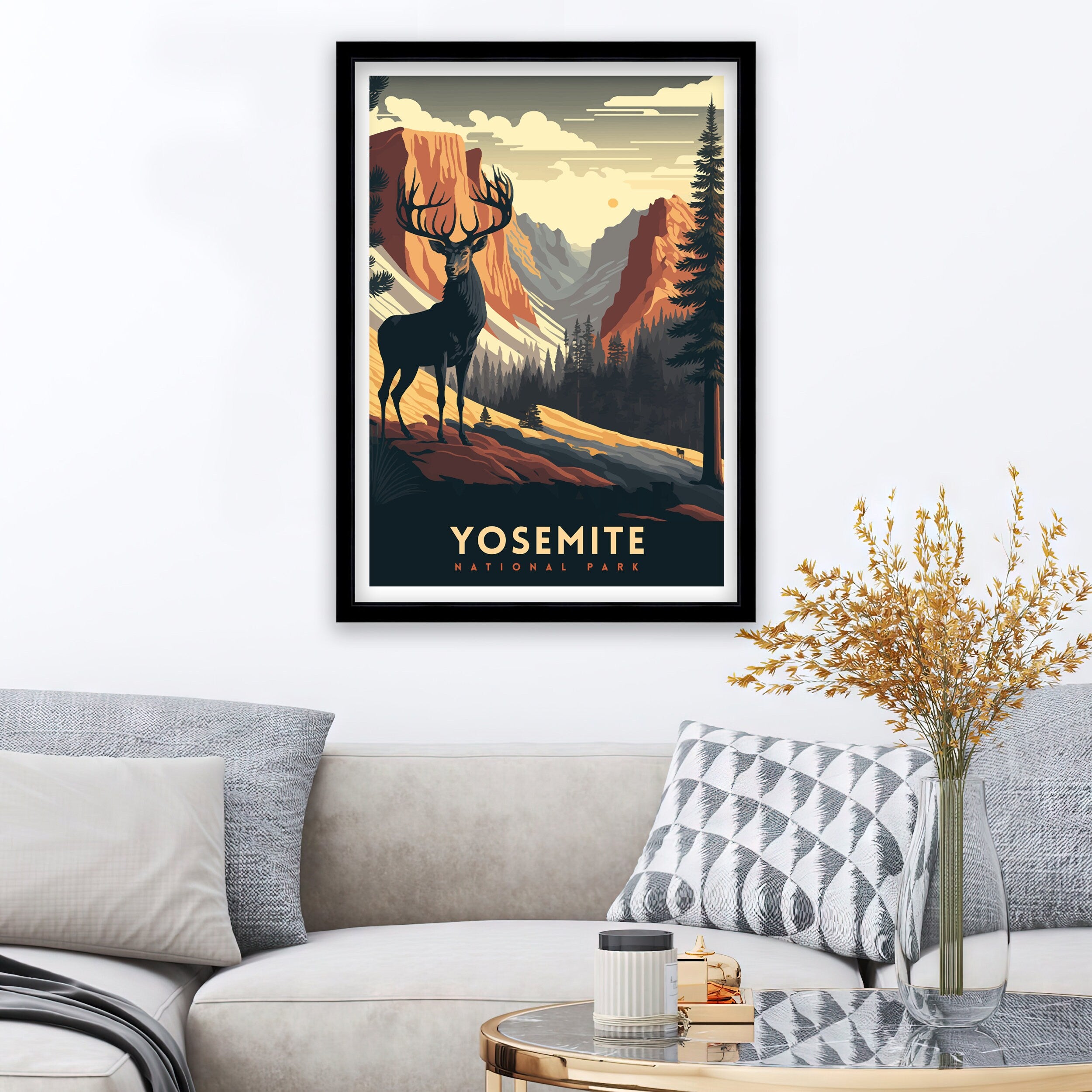 Yosemite National Park Art Print | Adventure Travel Poster